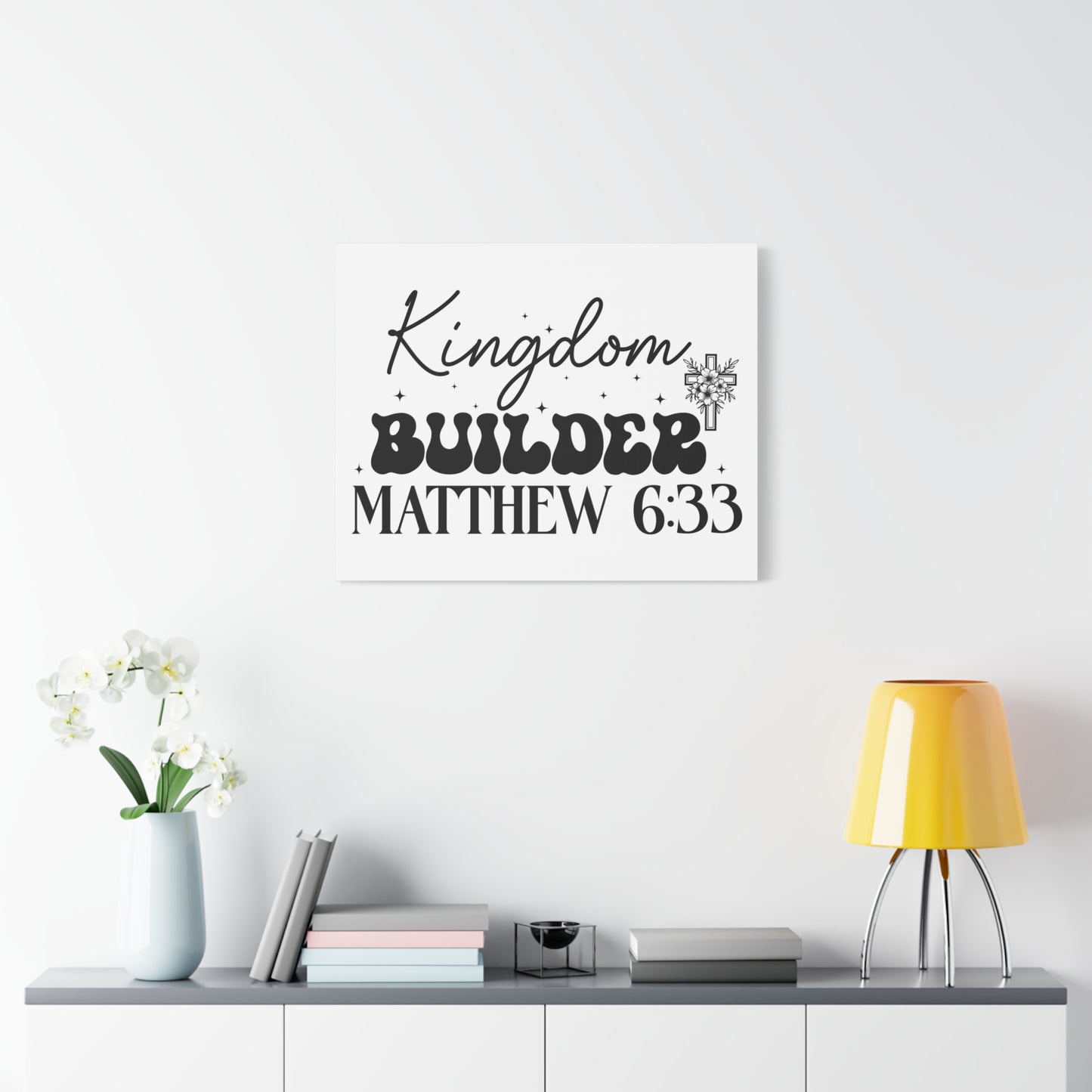 Scripture Walls Matthew 6:33 Kingdom Builder Bible Verse Canvas Christian Wall Art Ready to Hang Unframed