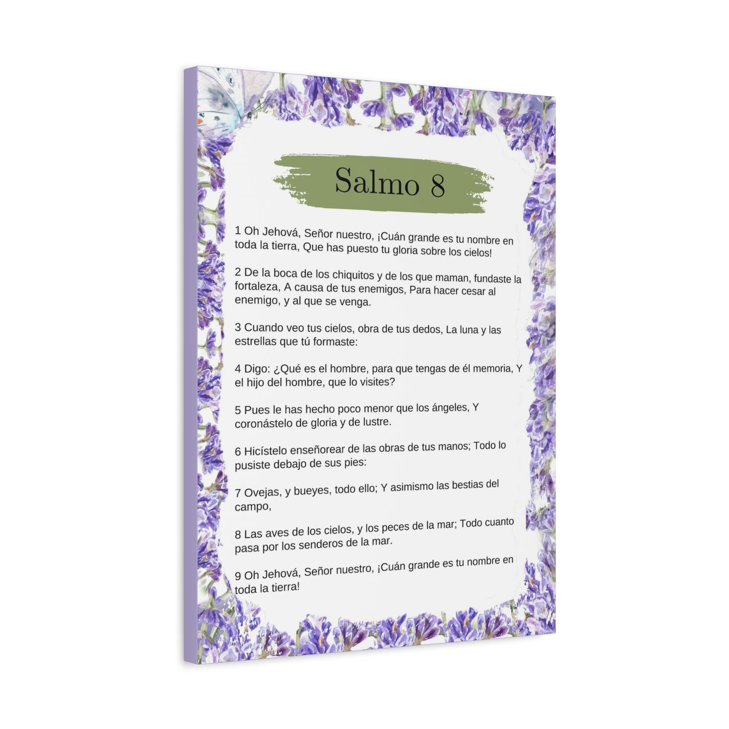 Salmo 8 Impresión De Arte Cristiano en la Pared Lista Para Colgar