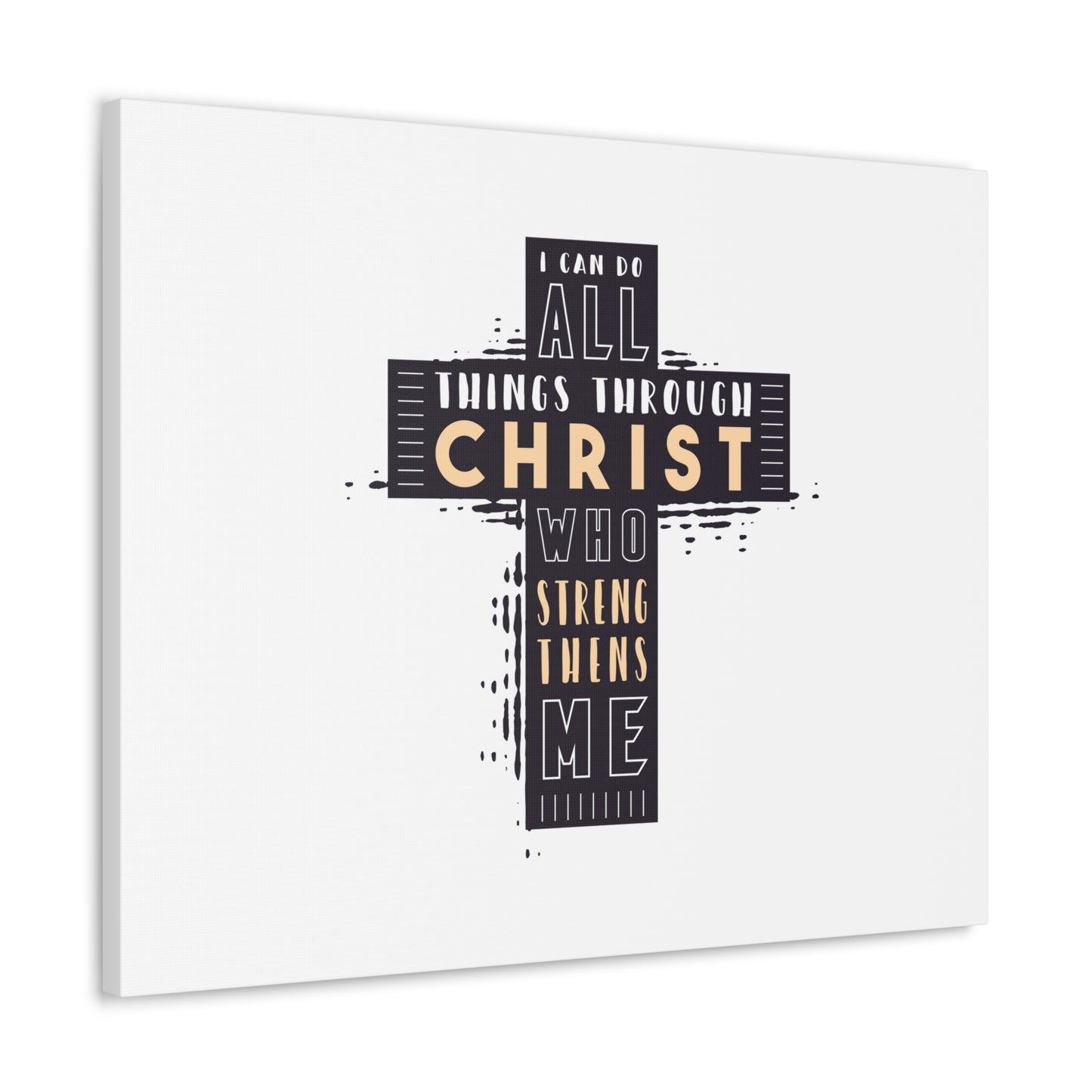 Things Through Christ Philippians 4:13 Cross Christian Wall Art Bible Verse Print Ready to Hang