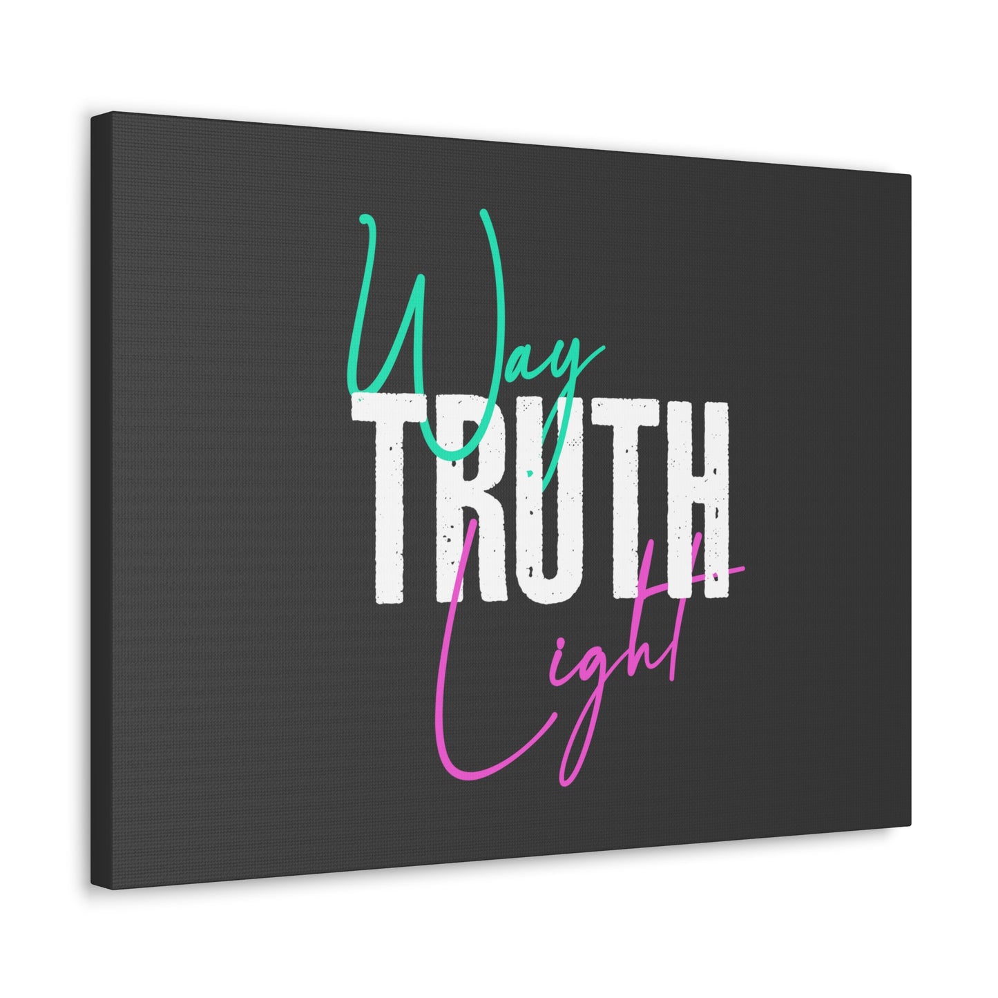 Way, Truth, Light Psalm 119:105 Dark Gray Bible Canvas Christian Wall Art Ready to Hang