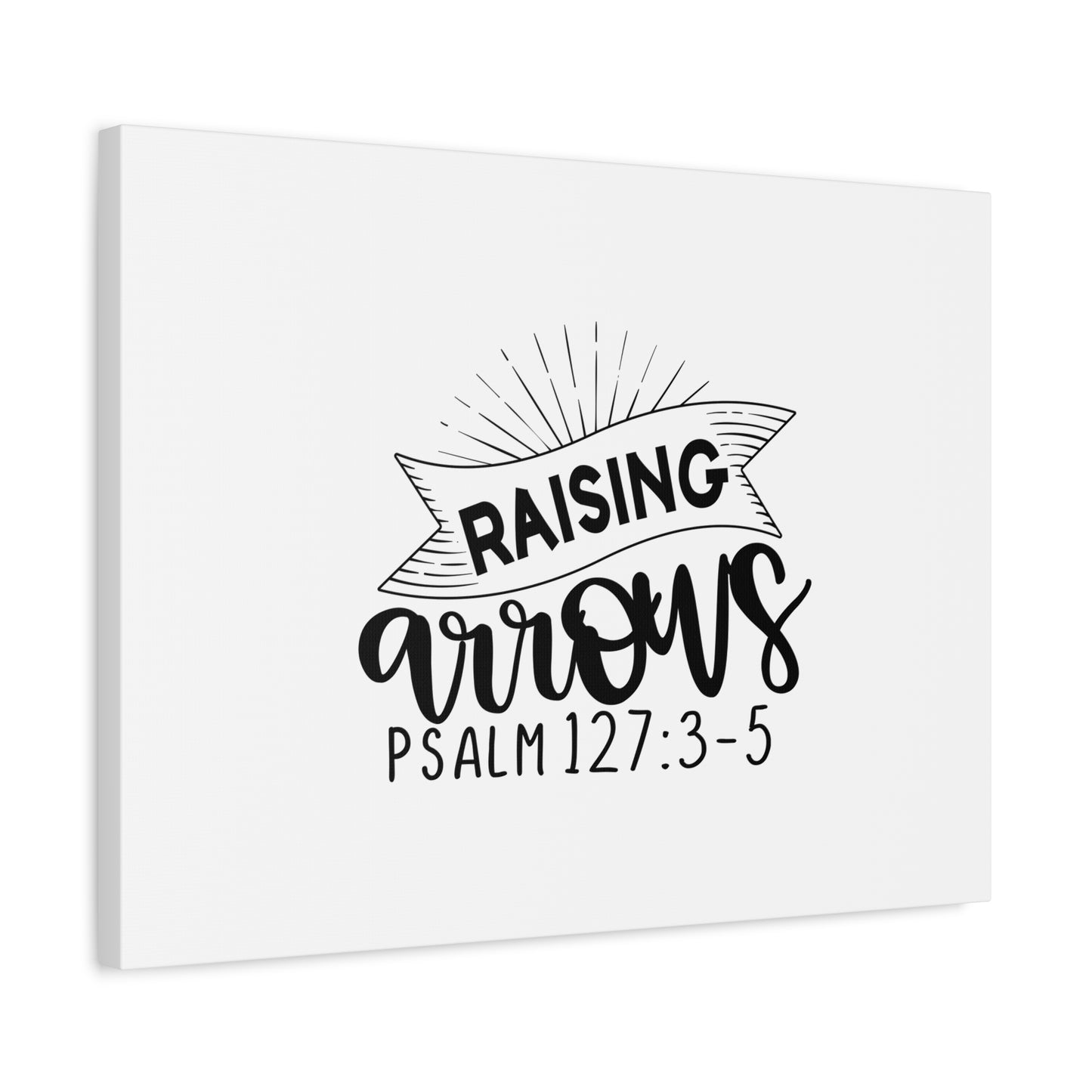 Scripture Canvas Raising Arrows Psalm 127:3-5 Christian Wall Art Bible Verse Print Ready to Hang