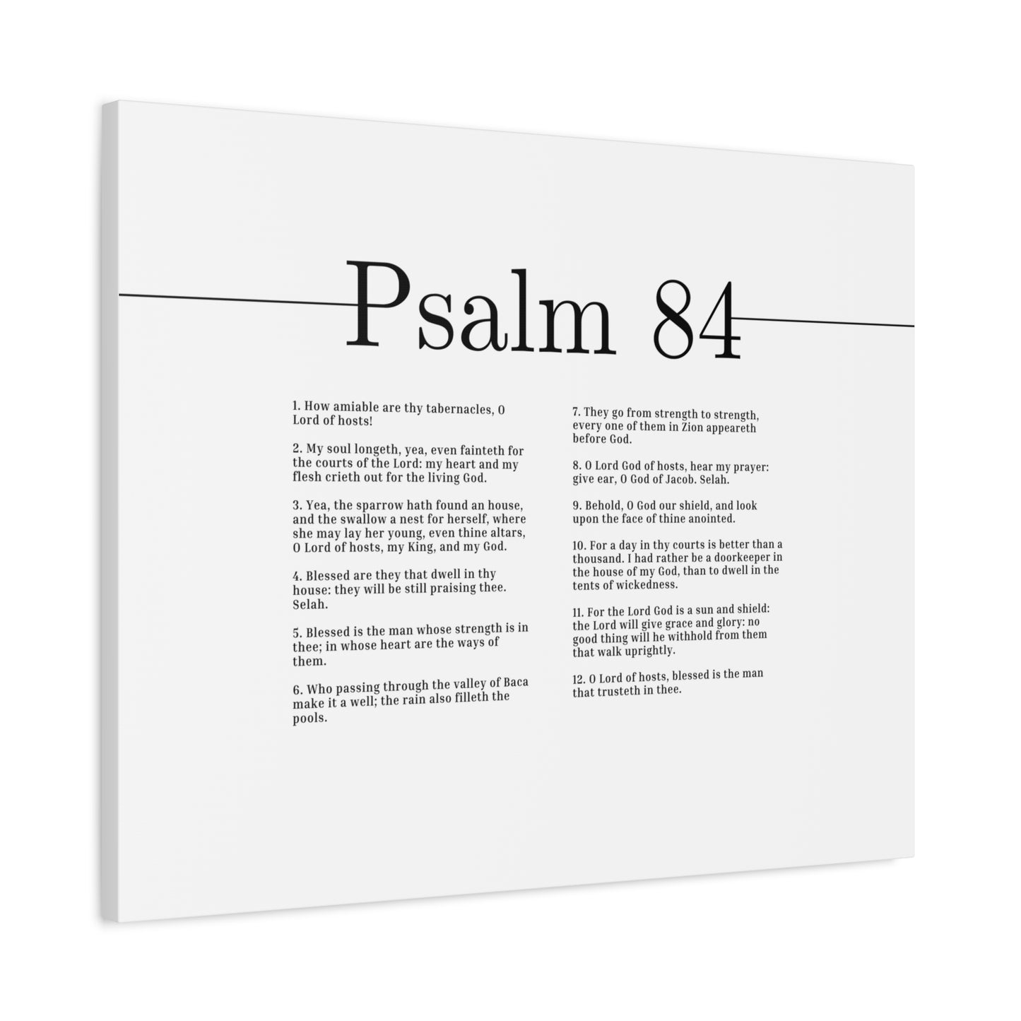 Scripture Canvas The Living God Psalm 84 Christian Wall Art Bible Verse Print Ready to Hang