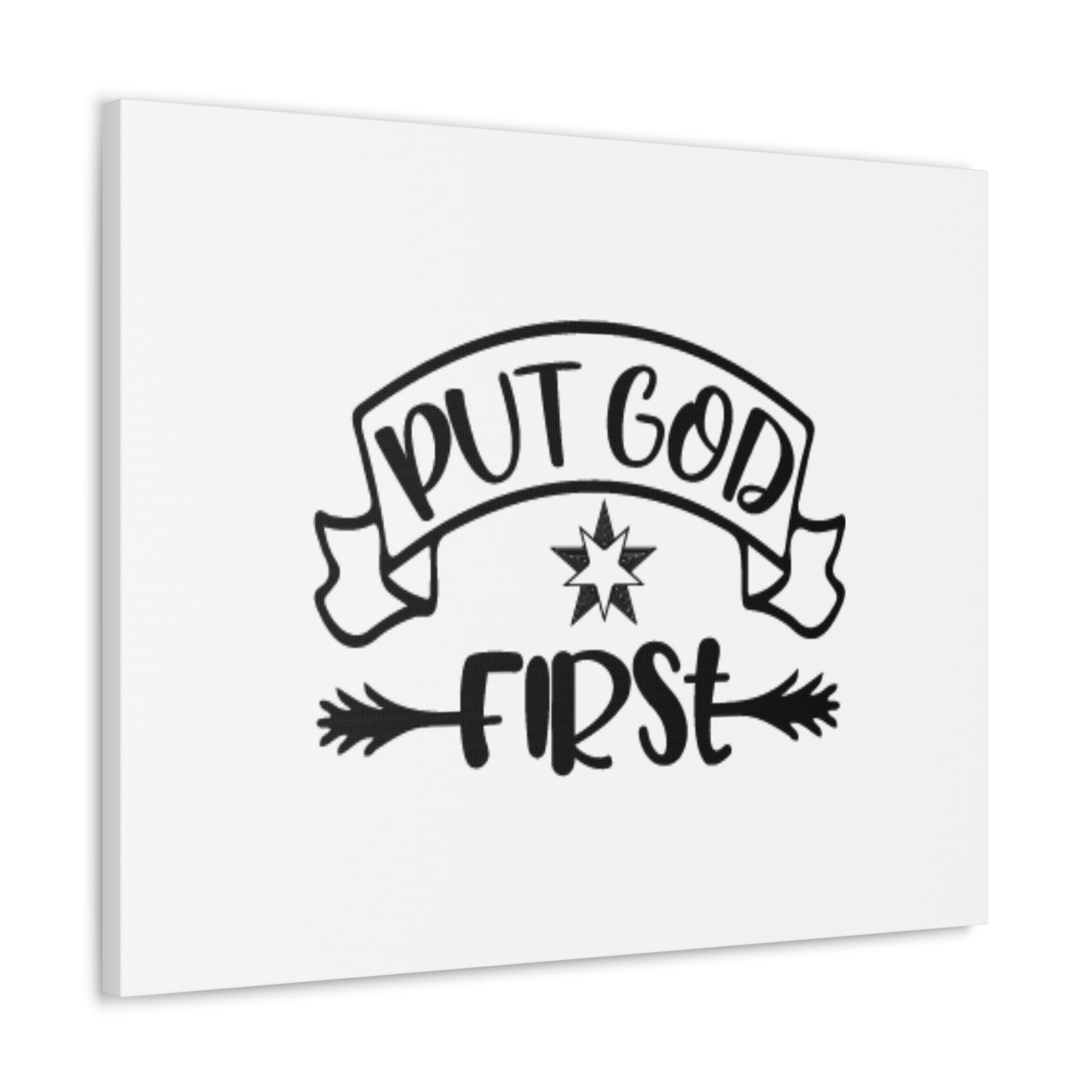 Put God First Matthew 6:33 Christian Wall Art Bible Verse Print Ready to Hang