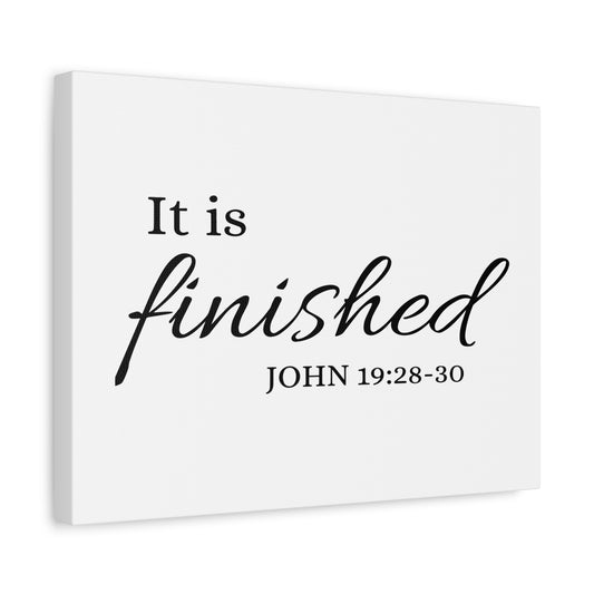 Scripture Canvas It Is Finished John 19:28:30 Christian Wall Art Bible Verse Print Ready to Hang