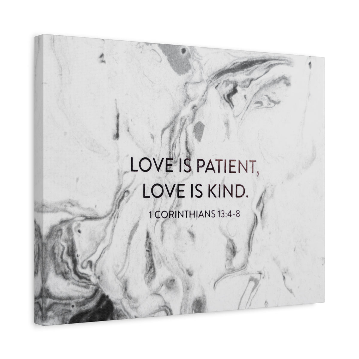 Scripture Canvas Love Is Patient 1 Corinthians 13:4-8 Christian Wall Art Bible Verse Print Ready to Hang
