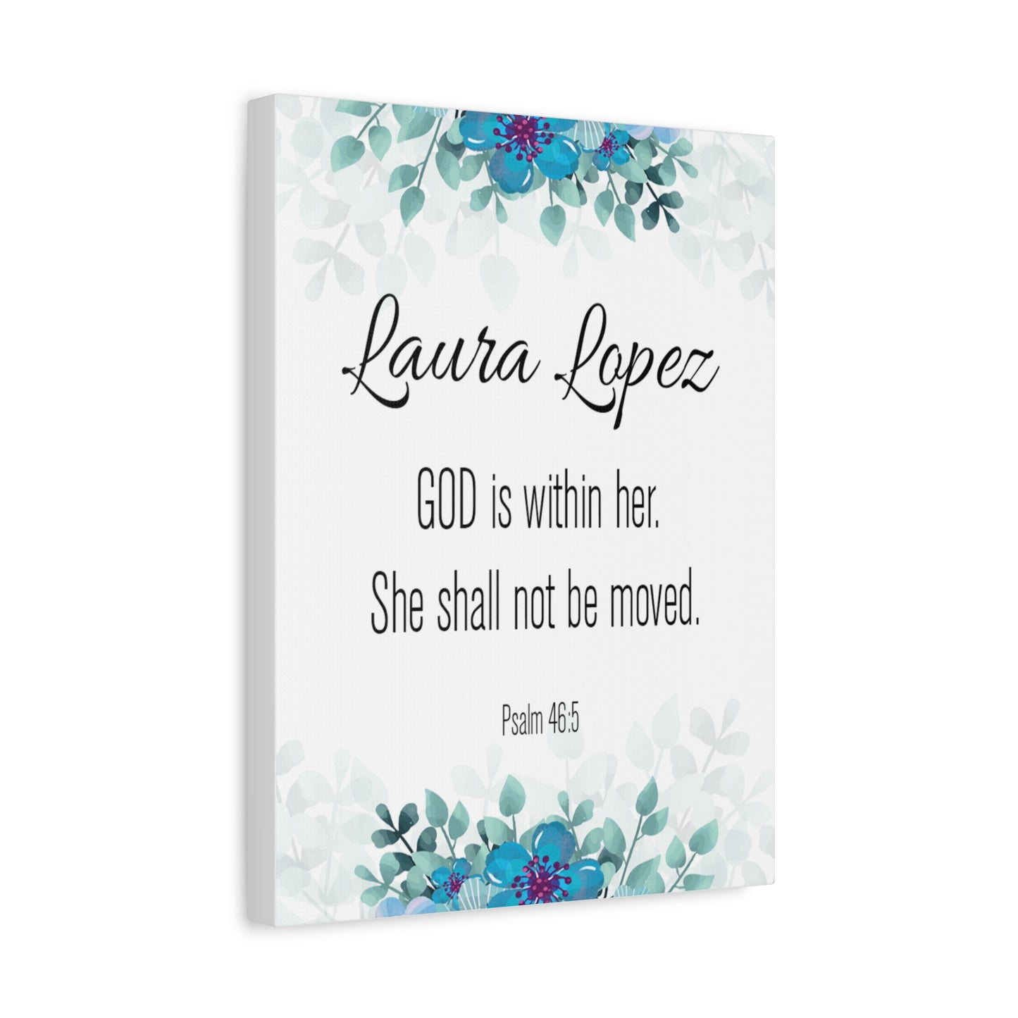 Personalized Scripture Walls God Is Within Her Psalm 46:5 Bible Chapter Canvas Christian Wall Art Ready to Hang