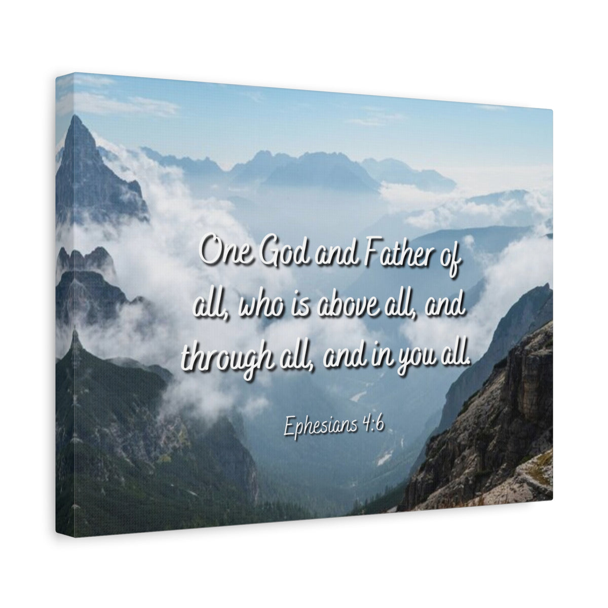 Scripture Canvas Above All Ephesians 4:6 Christian Wall Art Bible Verse Print Ready to Hang