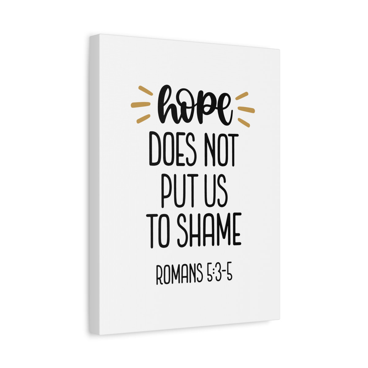 Scripture Canvas Hope Romans 5:3-5 Christian Wall Art Bible Verse Print Ready to Hang