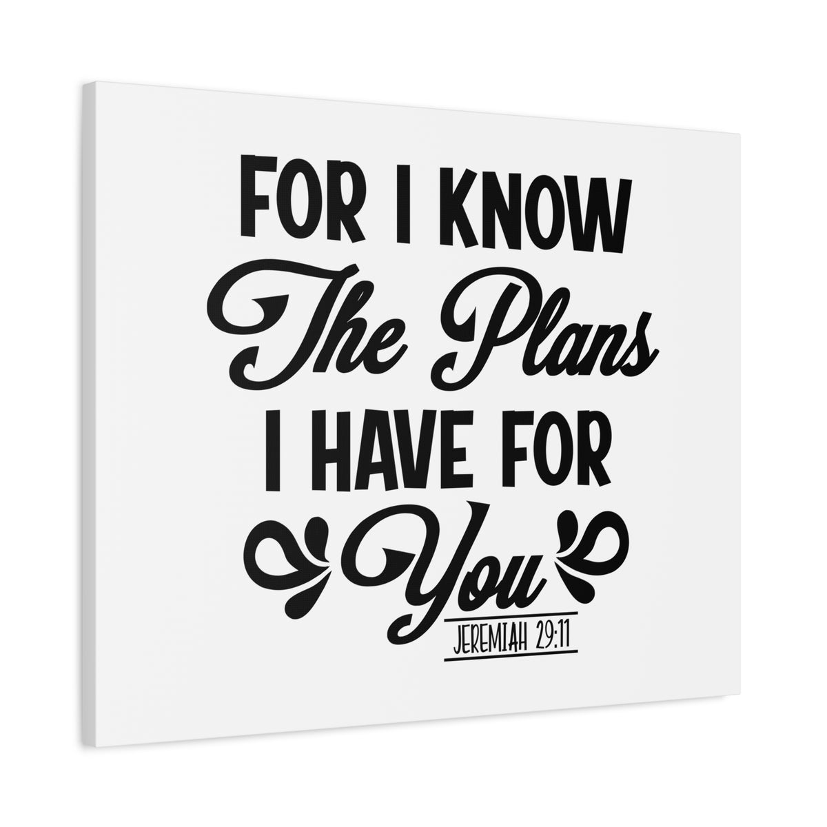 Scripture Canvas The Plans I Have For You Jeremiah 29:11 Christian Wall Art Bible Verse Print Ready to Hang