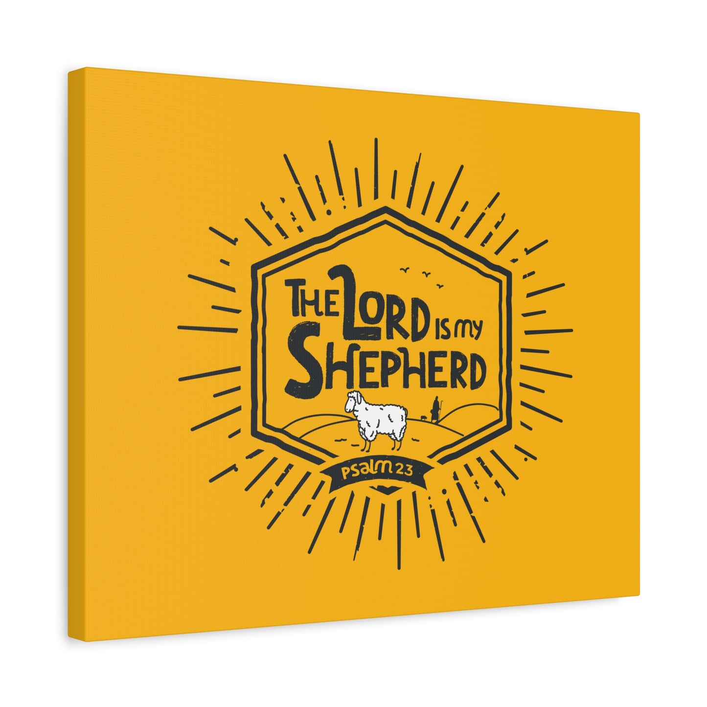 Scripture Canvas The Lord Is My Shepherd Psalm 23 Christian Wall Art Bible Verse Print Ready to Hang
