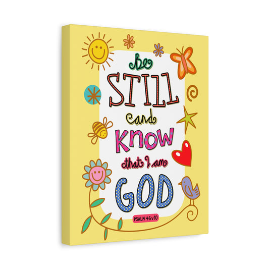 Scripture Walls Know That I Am God Psalm 46:10 Bible Verse Canvas Christian Wall Art Ready to Hang