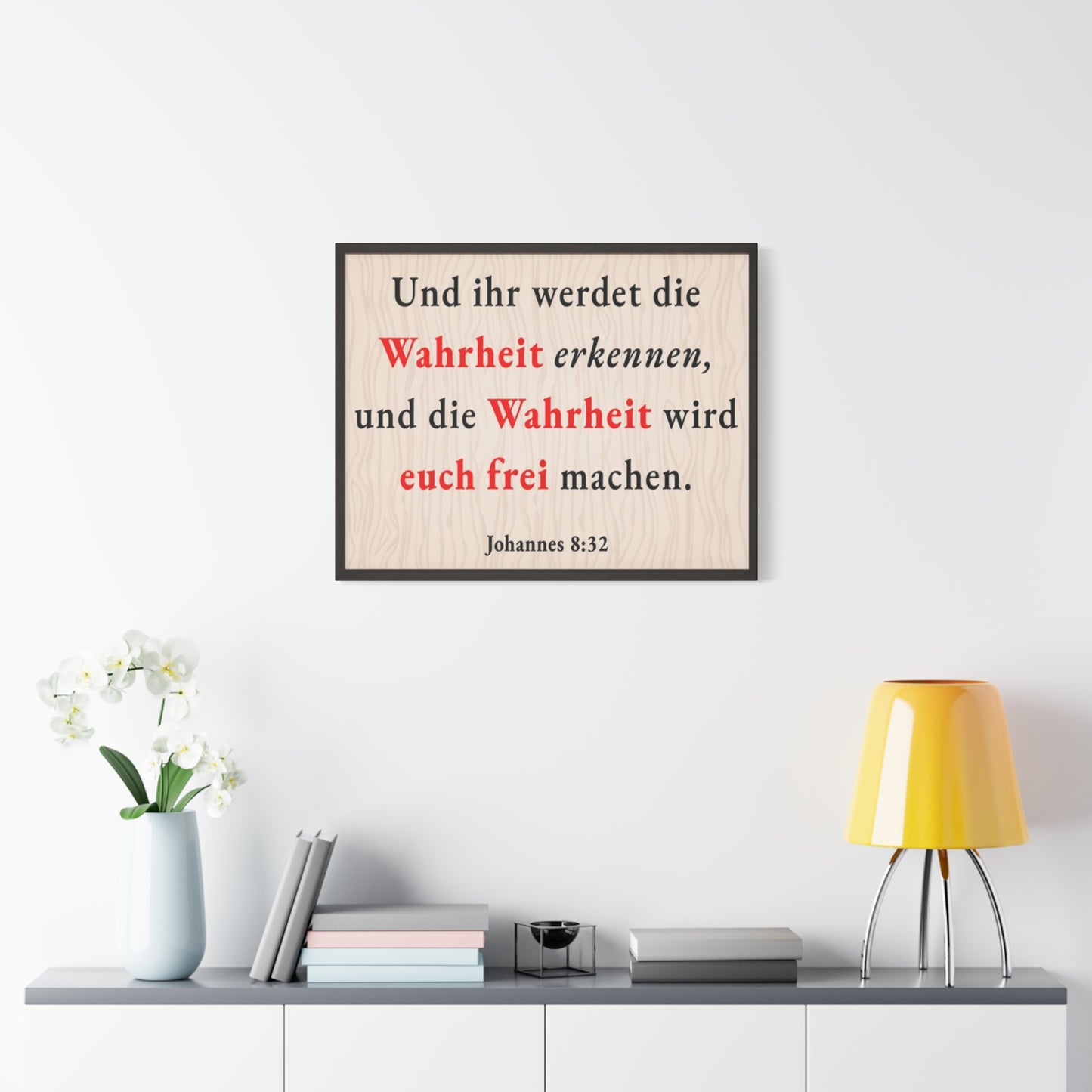 Scripture Walls Johannes 8:32 John 8:32 Truth Will Set You Free Bible Verse Canvas Christian Wall Art Ready to Hang Unframed