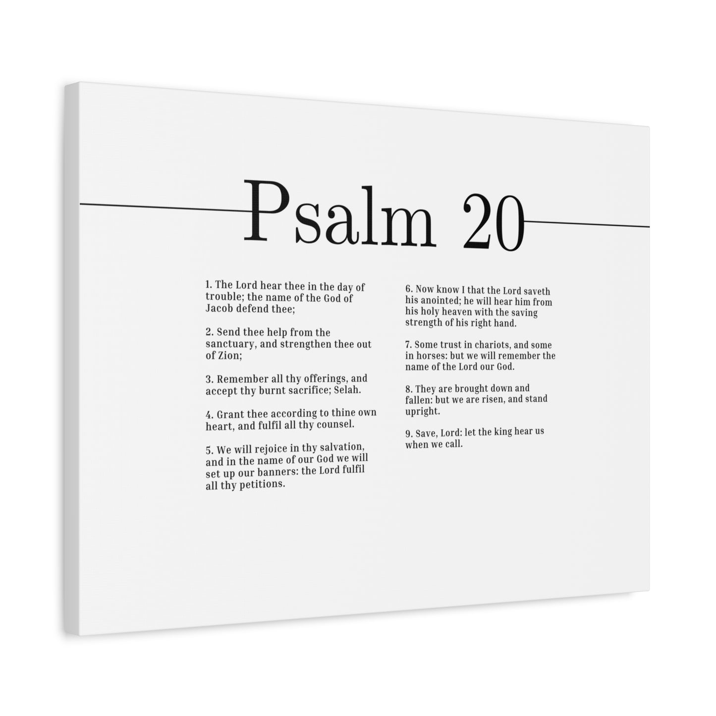 Scripture Canvas We Will Rejoice In Thy Salvation Psalm 20 Christian Wall Art Bible Verse Print Ready to Hang