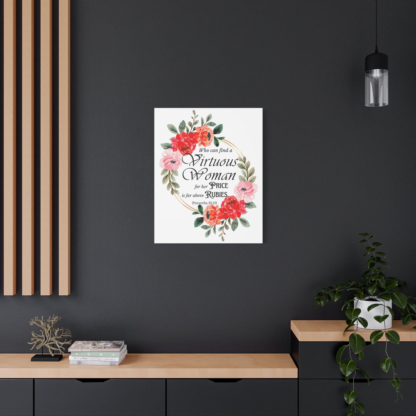 Scripture Walls Proverbs 31:10 A Virtuous Woman Bible Verse Canvas Christian Wall Art Ready to Hang Unframed
