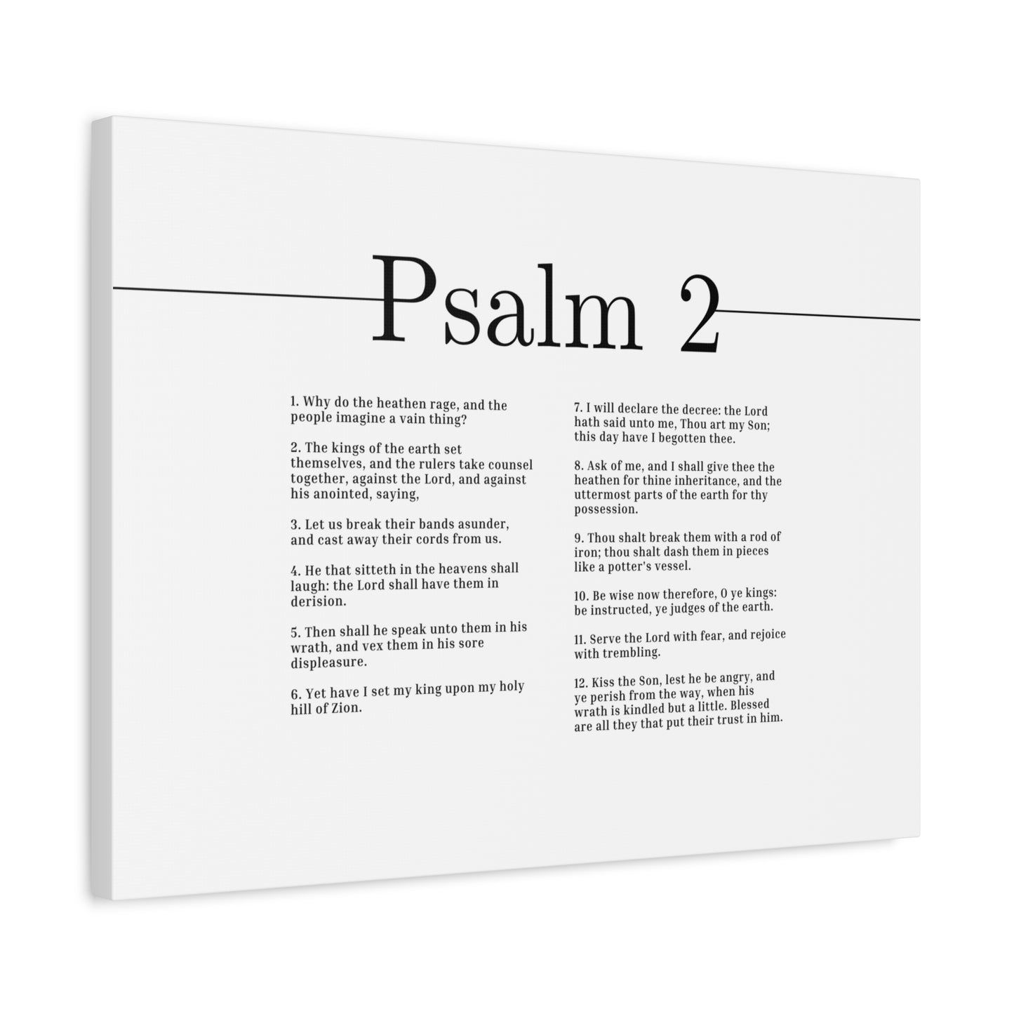 Scripture Canvas He That Sitteth In The Heavens Psalm 2 Christian Wall Art Bible Verse Print Ready to Hang