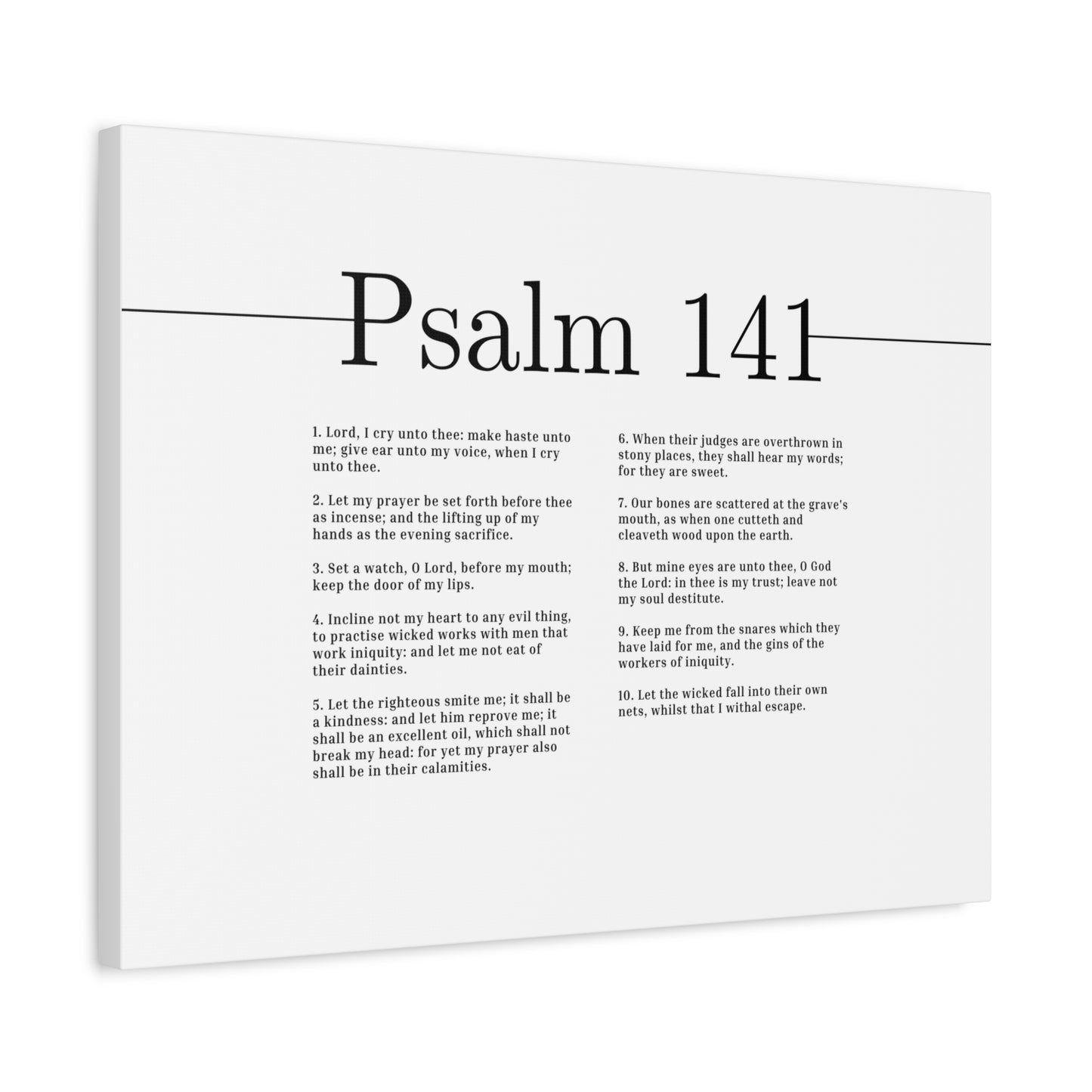 Scripture Canvas In Thee Is My Trust Psalm 141 Christian Wall Art Bible Verse Print Ready to Hang