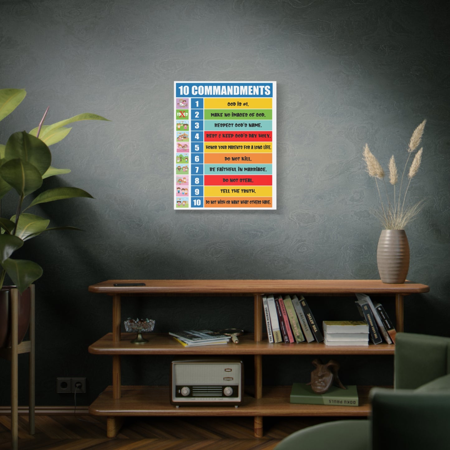 10 Commandments Christian Home Decor Scripture Art