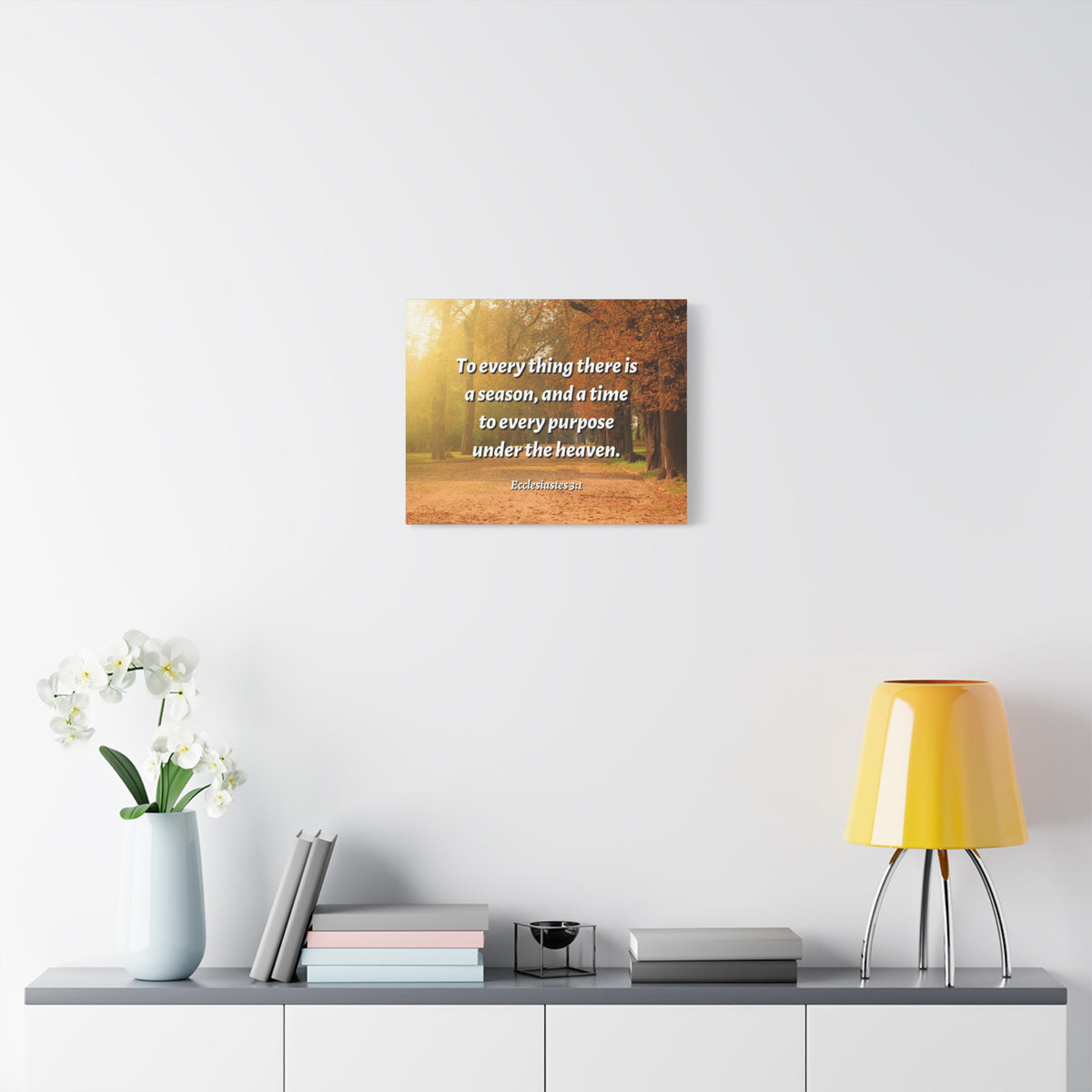 Scripture Canvas Purpose Ecclesiastes 3:1 Christian Wall Art Bible Verse Print Ready to Hang