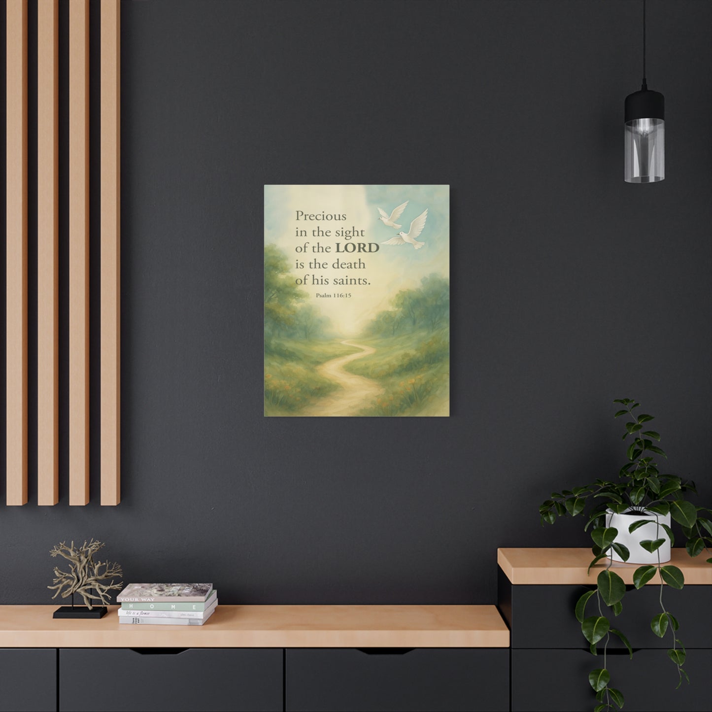 Scripture Canvas Psalm 116:15 Precious Christian Wall Art Bible Verse Print Ready to Hang