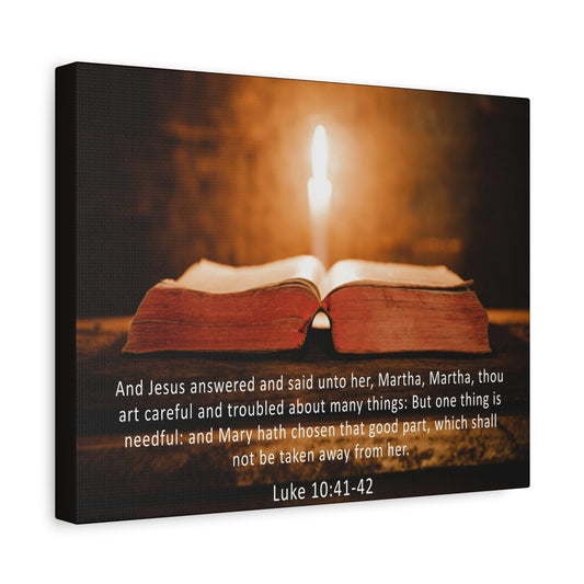 Scripture Walls  Luke 10:41-42 Christian Wall Art Print Ready to Hang Unframed