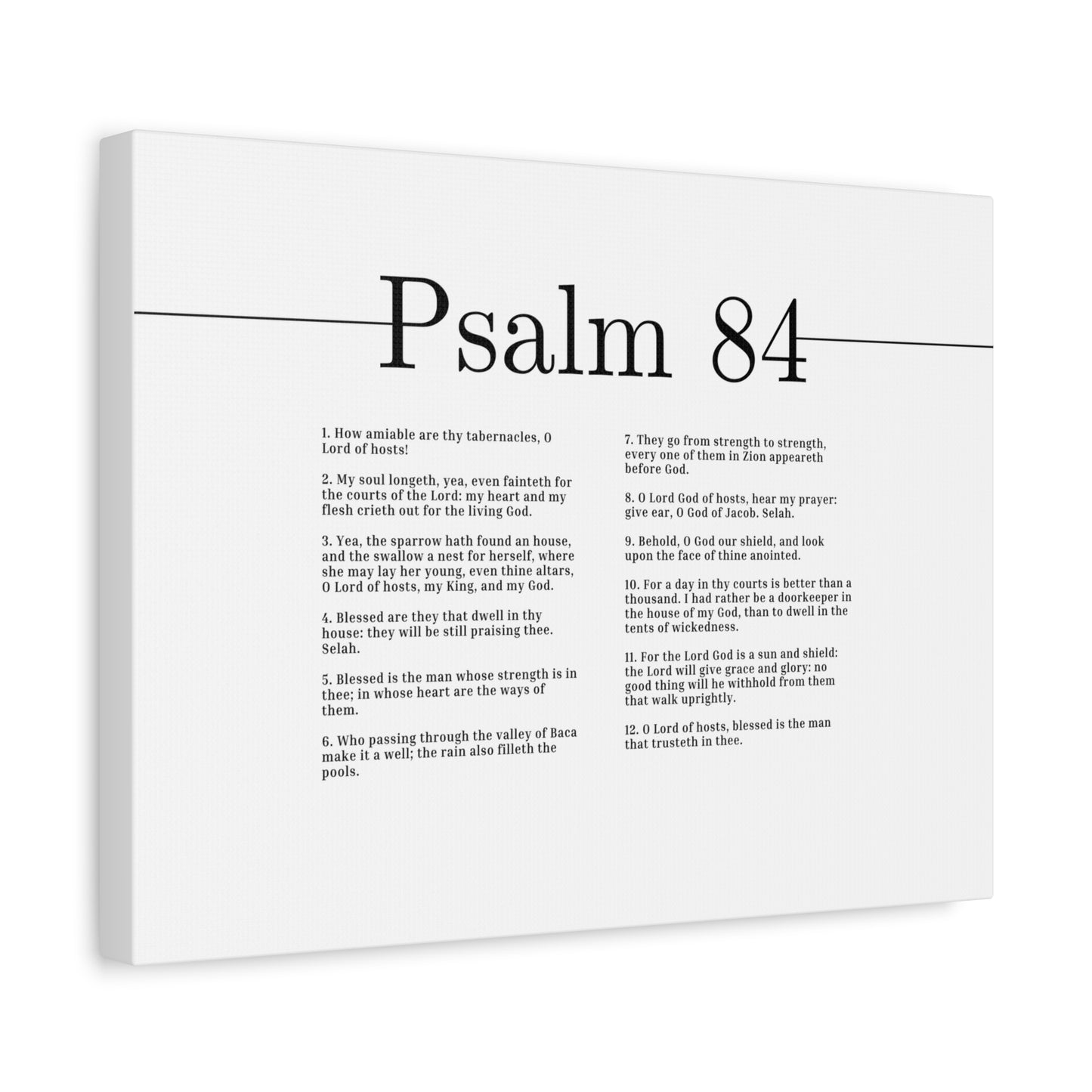Scripture Canvas The Living God Psalm 84 Christian Wall Art Bible Verse Print Ready to Hang