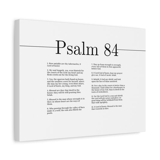 Scripture Canvas The Living God Psalm 84 Christian Wall Art Bible Verse Print Ready to Hang