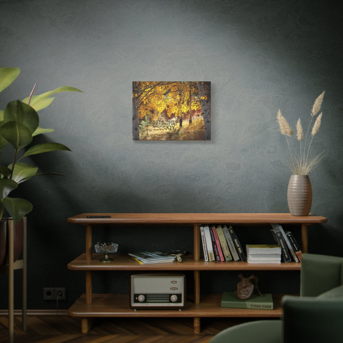 Scripture Canvas Will Sing For Joy Psalm 96:12 Christian Wall Art Bible Verse Print Ready to Hang