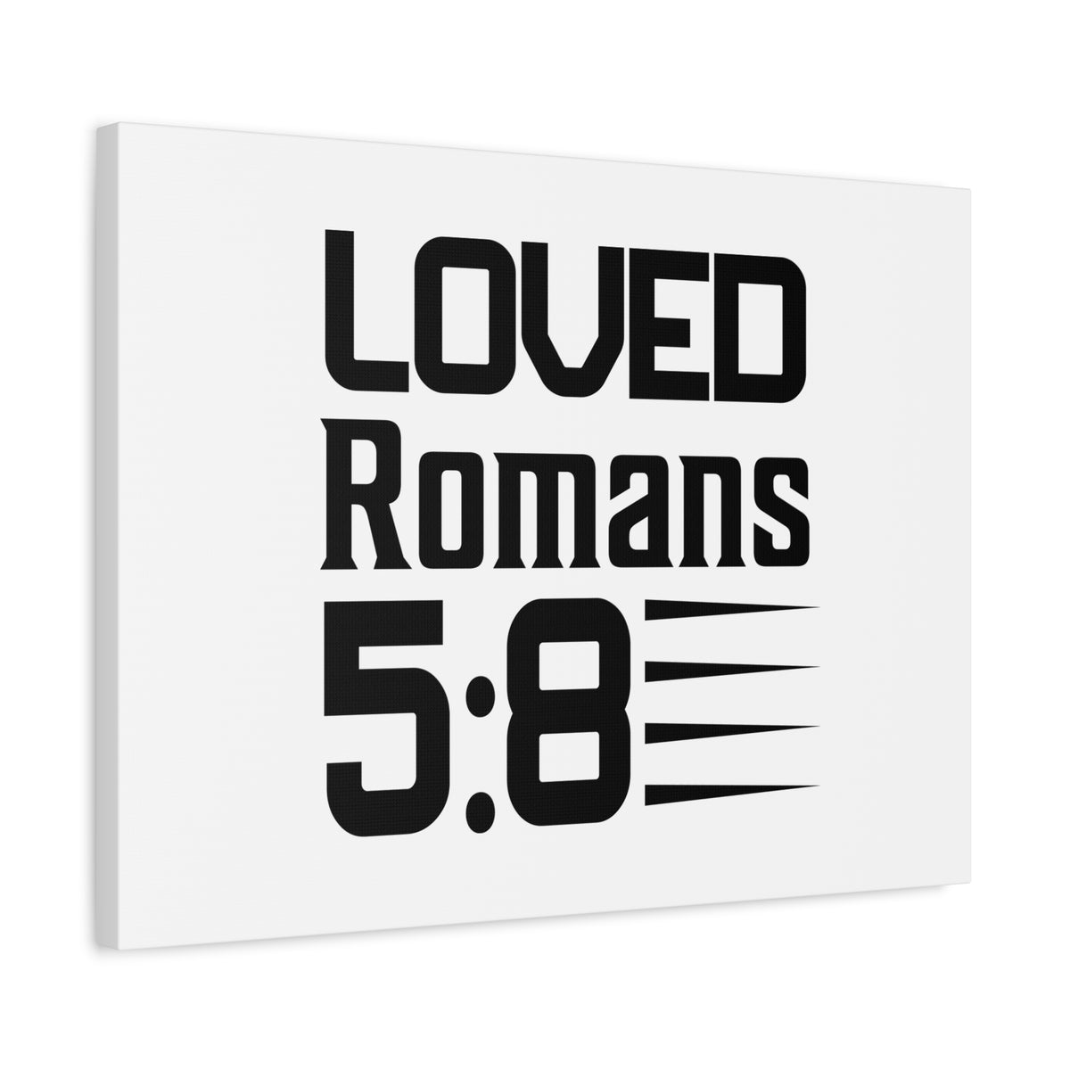 Scripture Canvas Loved Romans 5:8 Christian Wall Art Bible Verse Print Ready to Hang