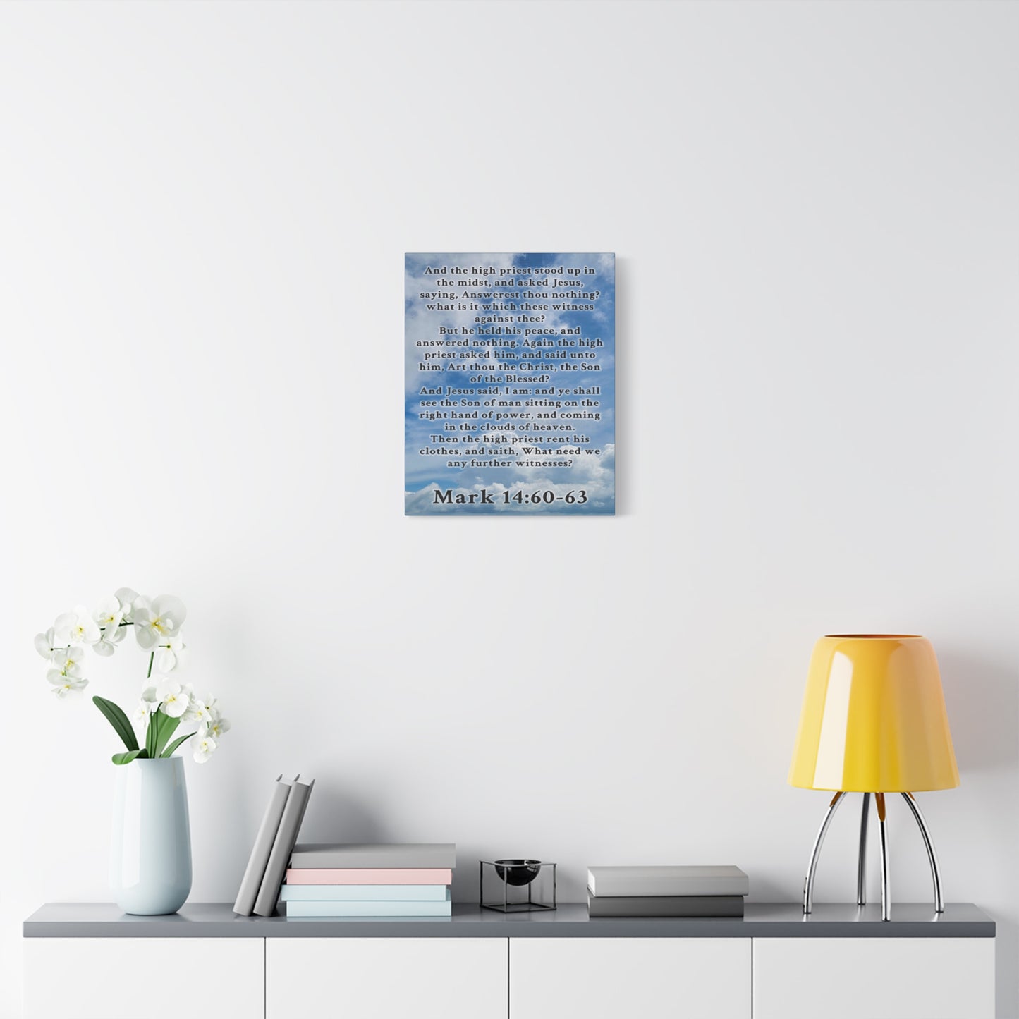 Scripture Walls Mark 14:60-63 KJV Christian Wall Art Print Ready to Hang Unframed