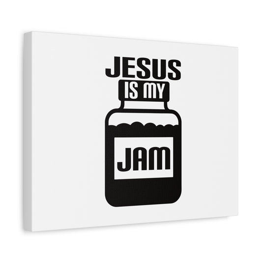 Scripture Canvas Jesus Is My Jam Psalms 16:5 Christian Wall Art Bible Verse Print Ready to Hang