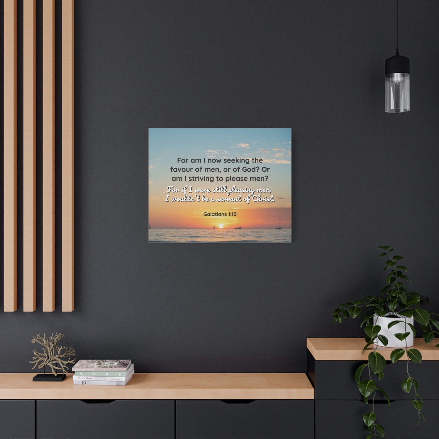Scripture Canvas Servant Of Christ Galatians 1:10 Christian Wall Art Bible Verse Print Ready to Hang