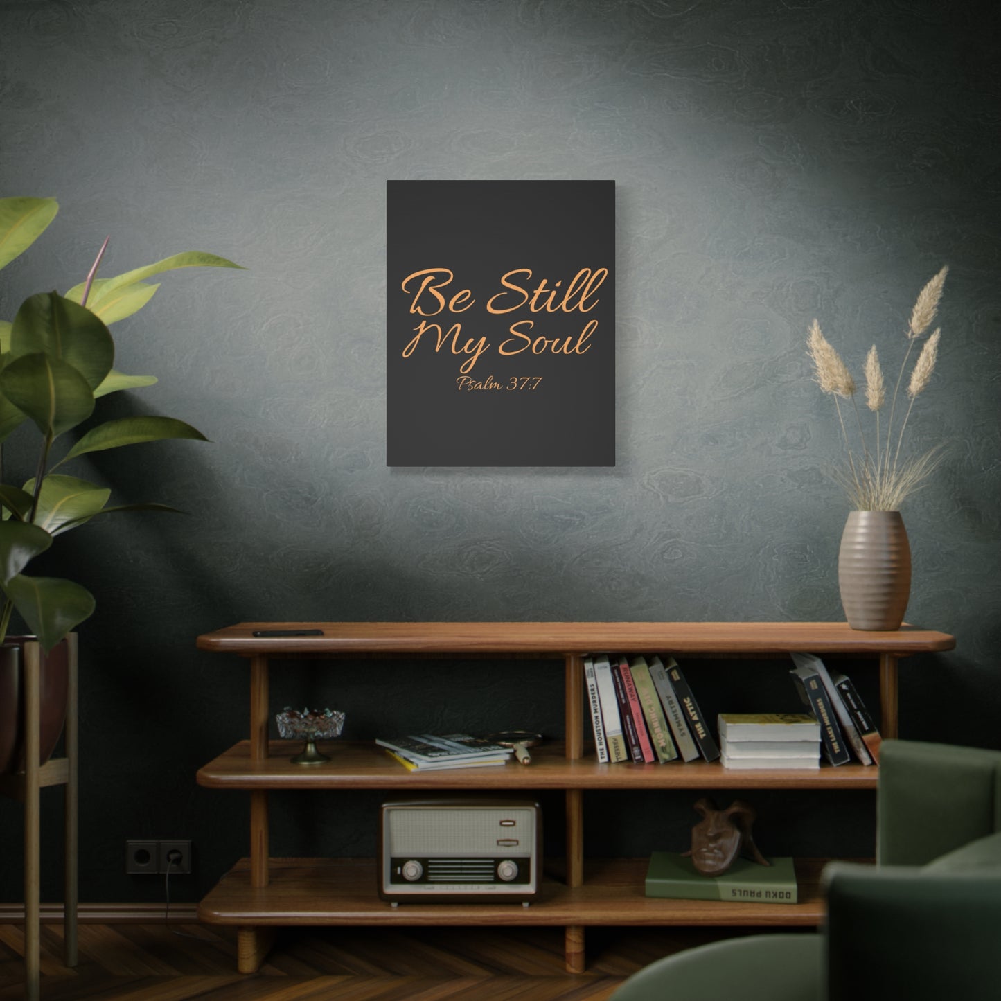 Scripture Walls Be Still My Soul Psalm 37:7 Bible Verse Canvas Christian Wall Art Ready to Hang Unframed