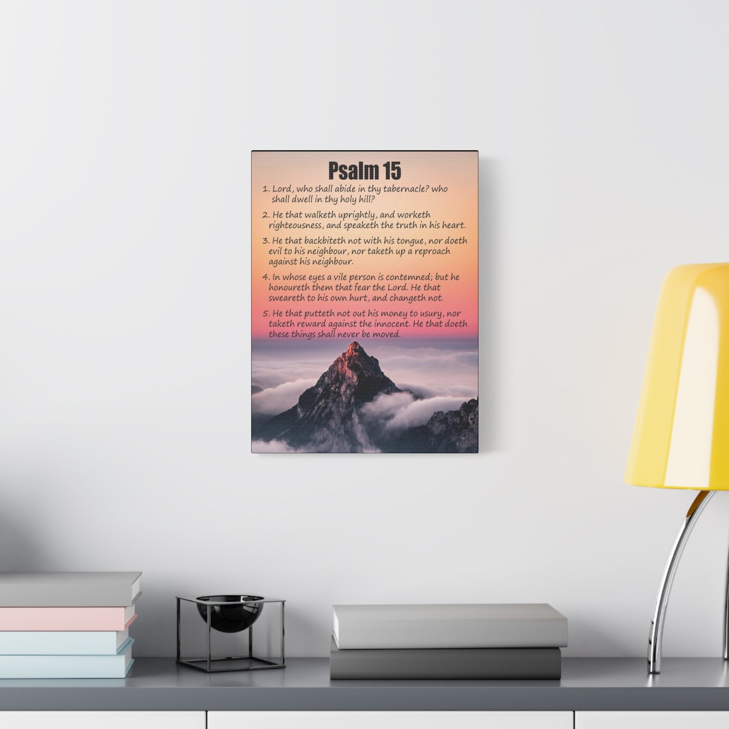 Scripture Walls Abide in God's Sanctuary Psalm 15:2 Christian Wall Art Print Ready to Hang