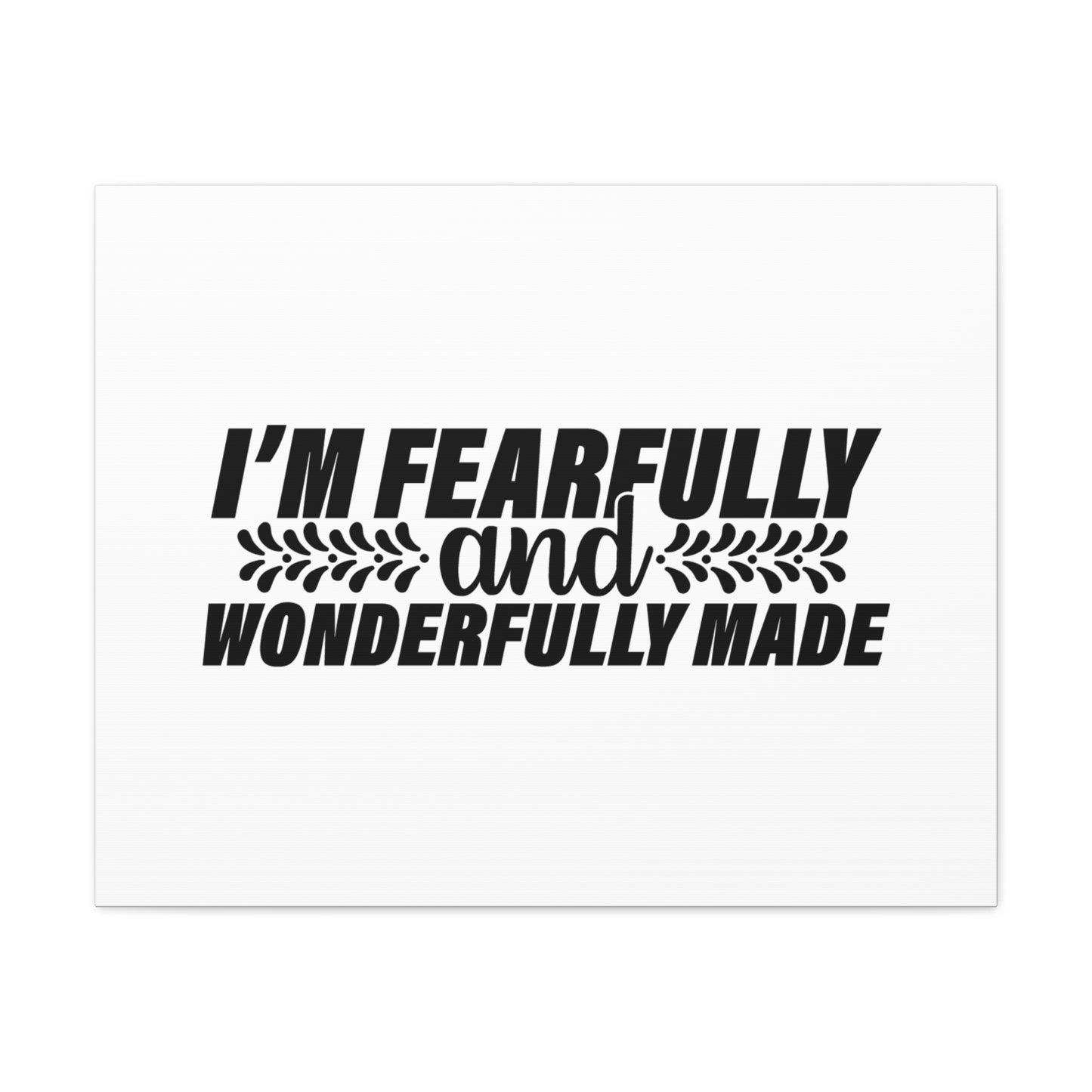 Wonderfully Made Psalm 139:14 White Christian Wall Art Bible Verse Print Ready to Hang