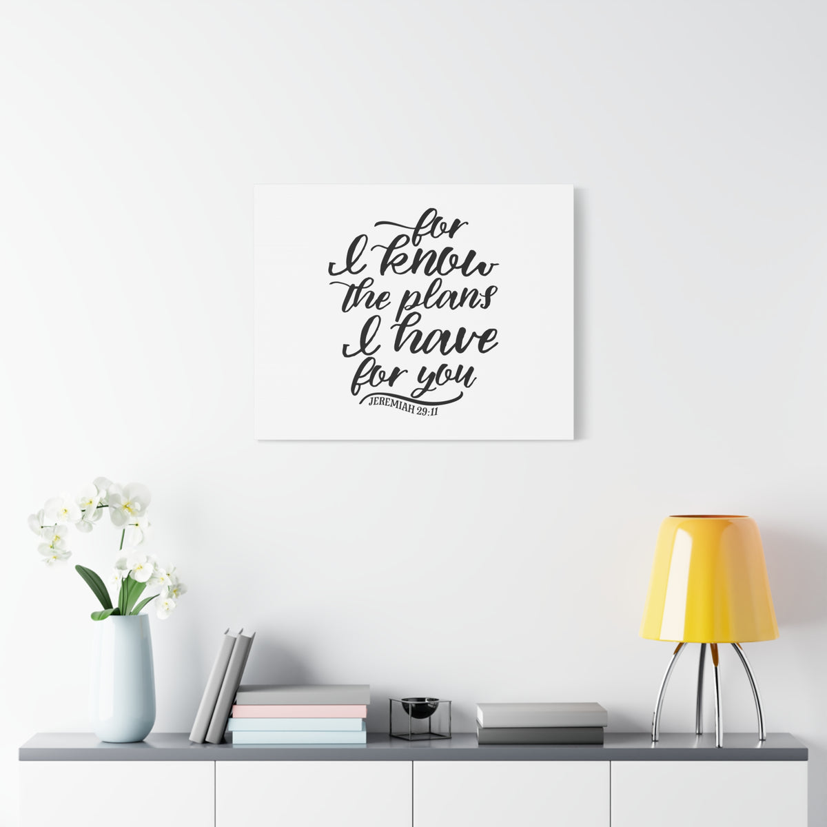 Scripture Canvas The Plans I Have For You Jeremiah 29:11 Christian Wall Art Bible Verse Print Ready to Hang