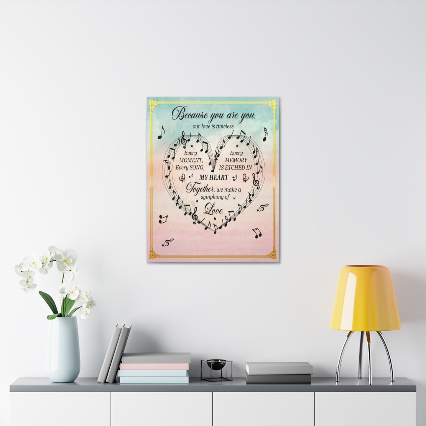 To My Wife Symphony of Love Canvas Wall Art - Romantic Gift for Her