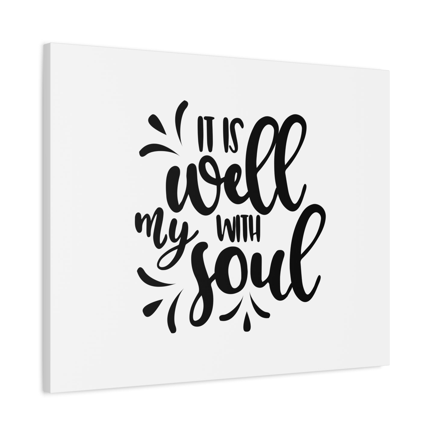 Scripture Canvas Well With My Soul Psalm 42:7 Christian Wall Art Bible Verse Print Ready to Hang