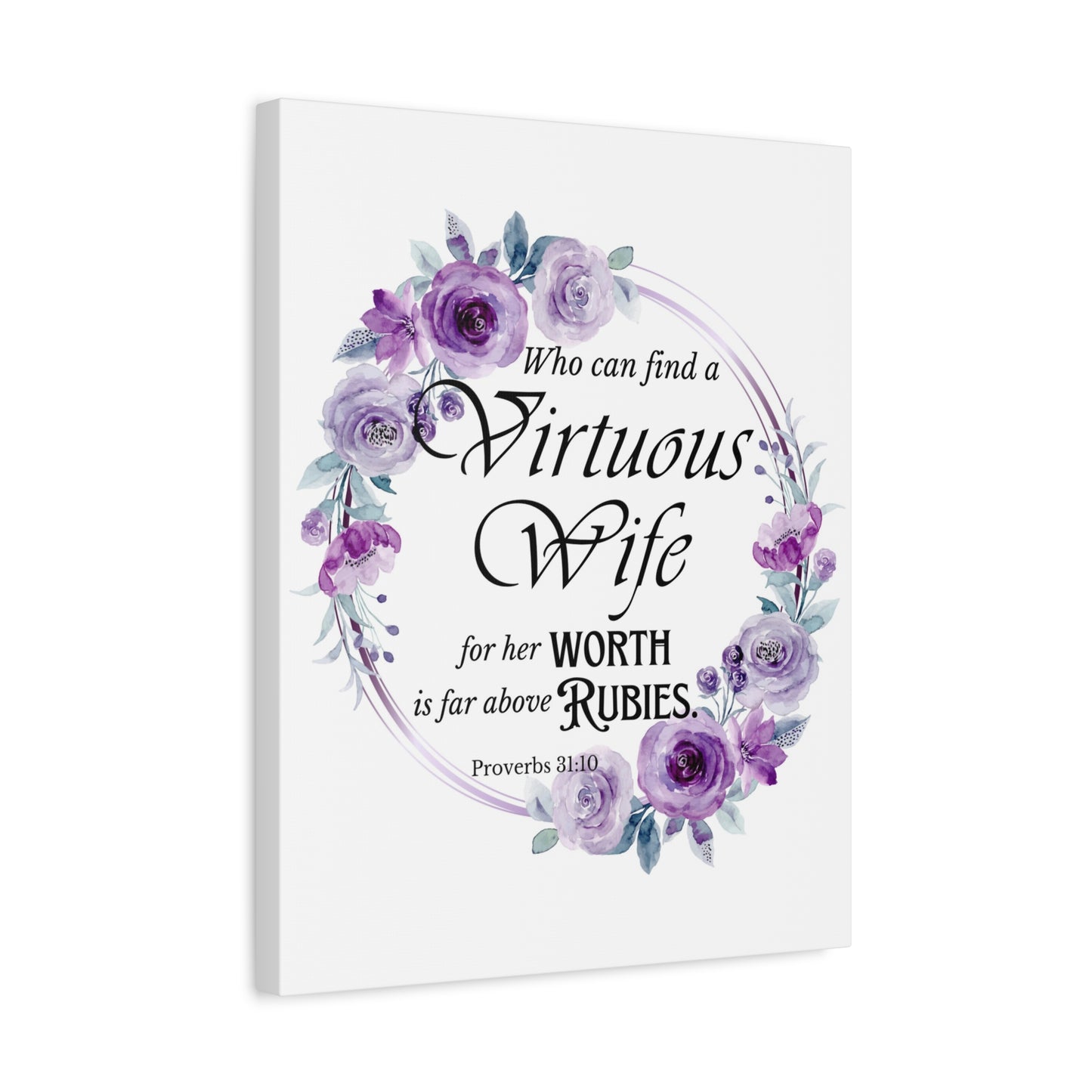 Scripture Walls Proverbs 31:10 A Virtuous Wife Bible Verse Canvas Christian Wall Art Ready to Hang Unframed