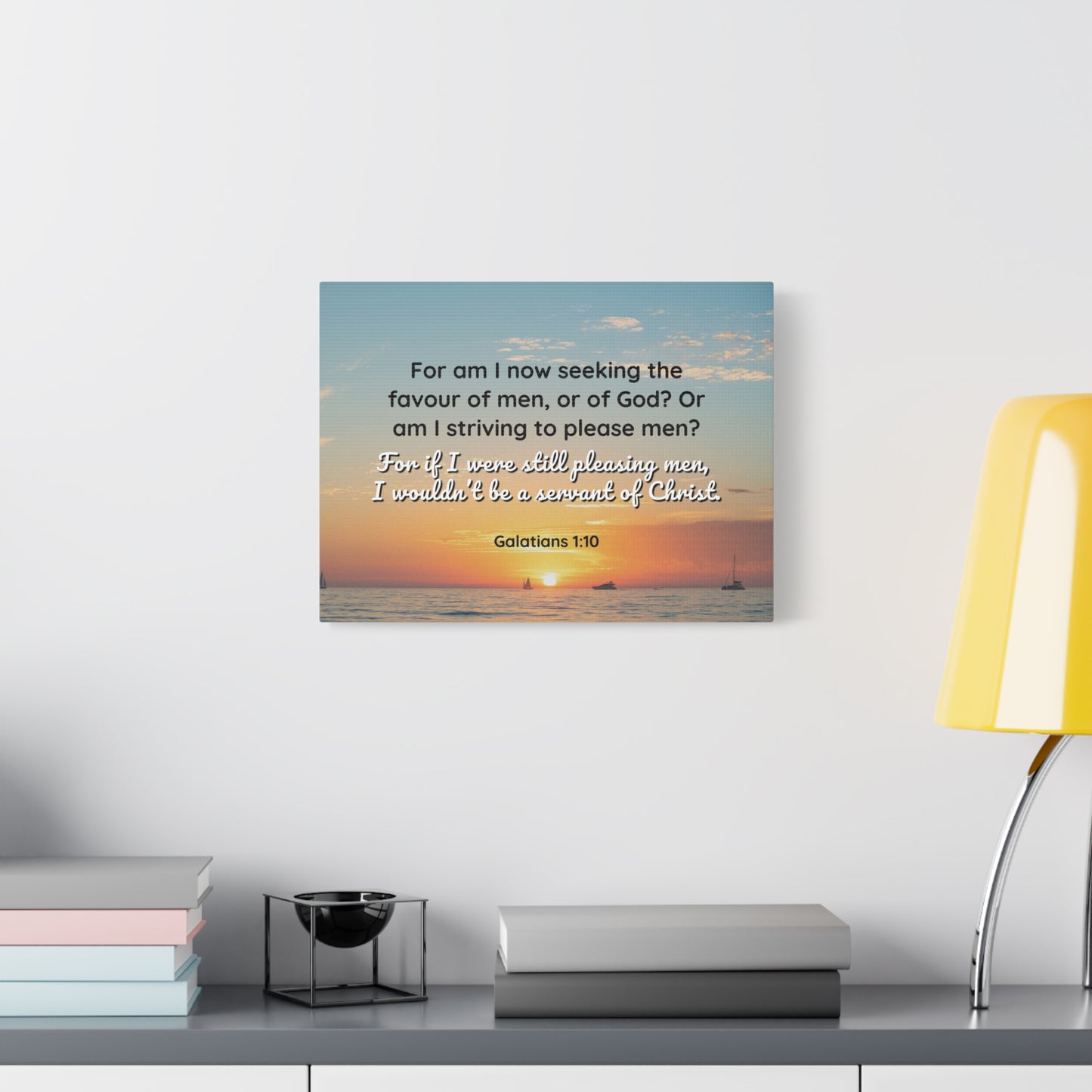 Scripture Canvas Servant Of Christ Galatians 1:10 Christian Wall Art Bible Verse Print Ready to Hang