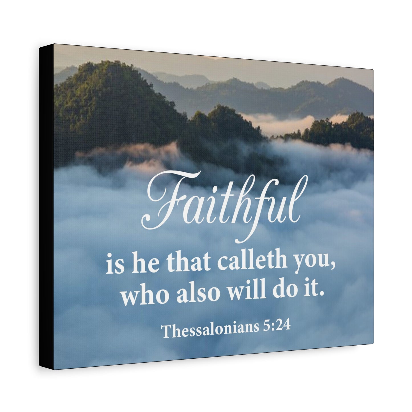 Bible Verse Canvas Faithful 1 Thessalonians 5:24 Wall Art Christian Home Decor