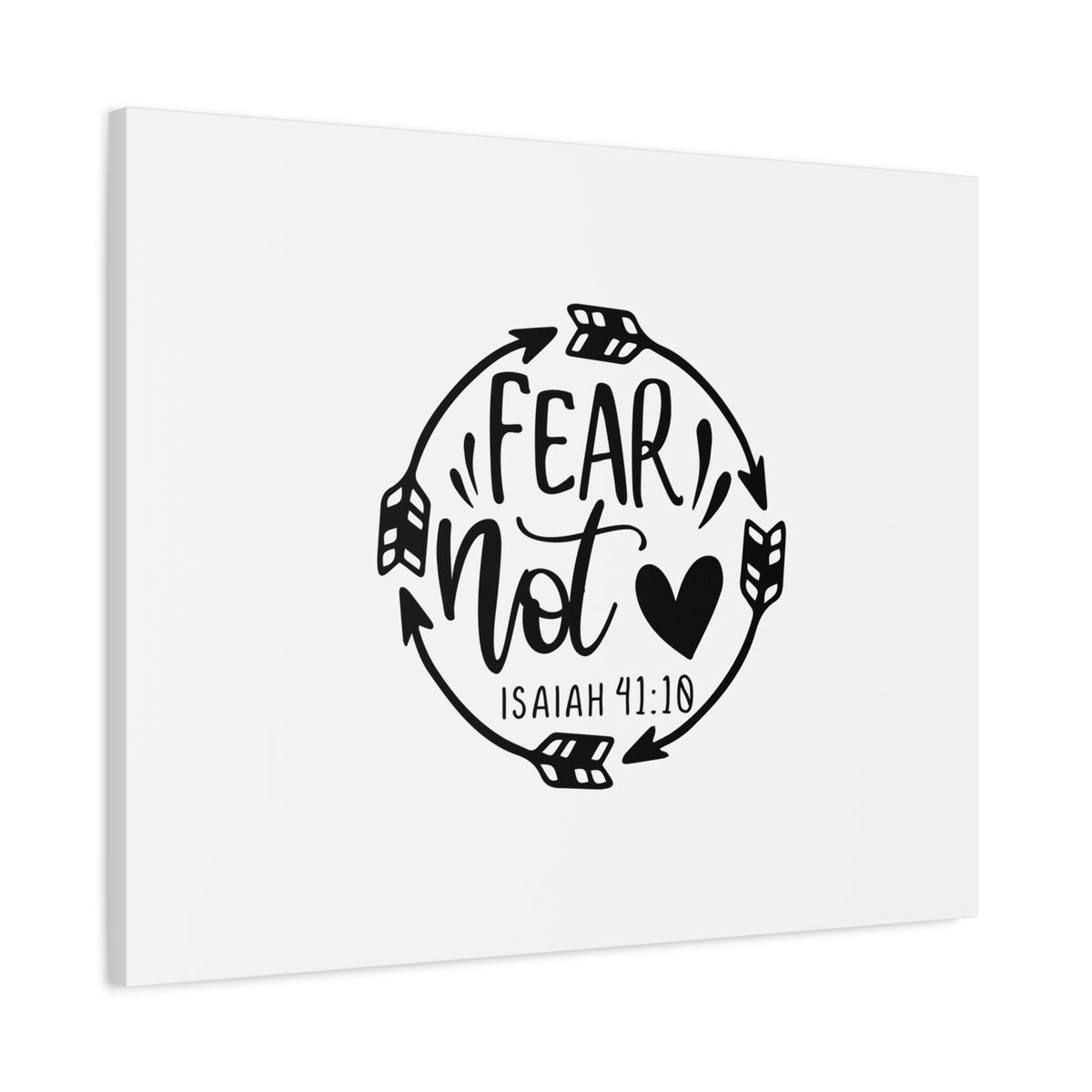 Scripture Canvas Fear Not Isaiah 41:10 Christian Wall Art Bible Verse Print Ready to Hang