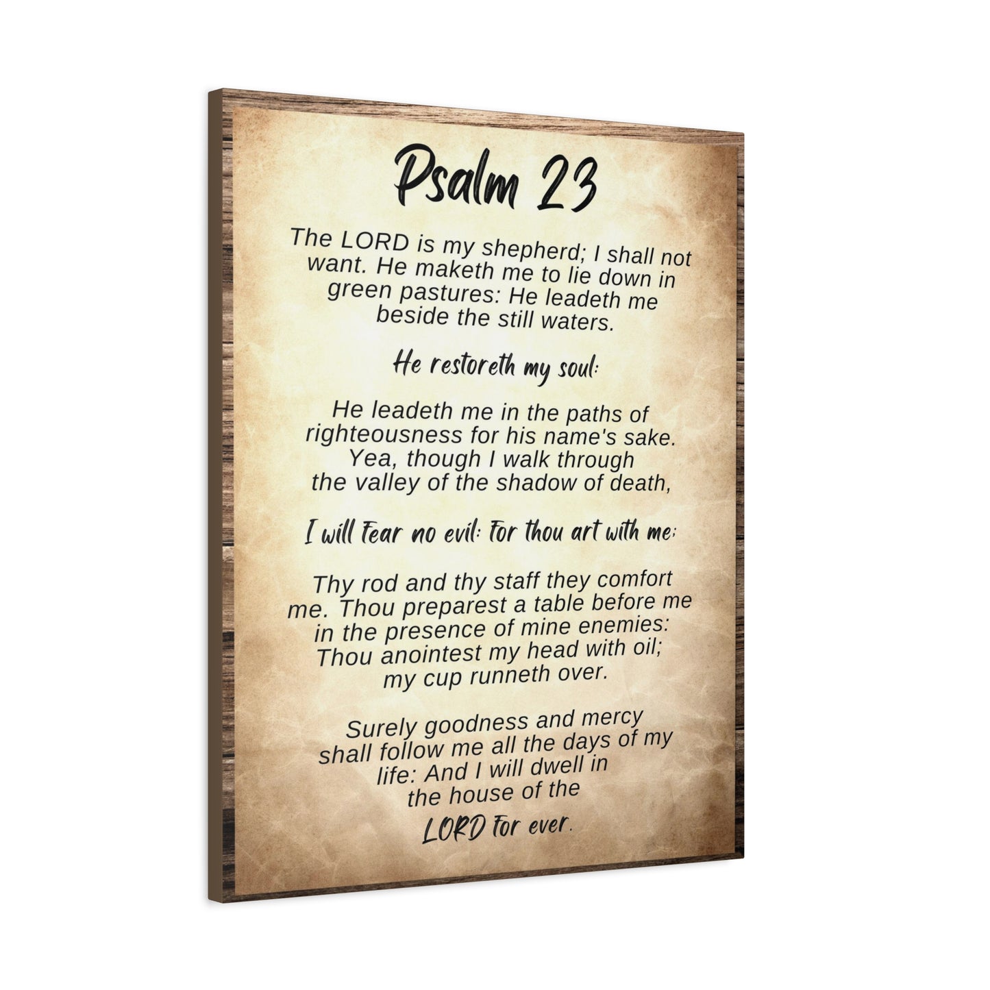 Scripture Walls The Lord Is My Shepherd Psalm 23 Bible Verse Canvas Christian Wall Art Ready to Hang