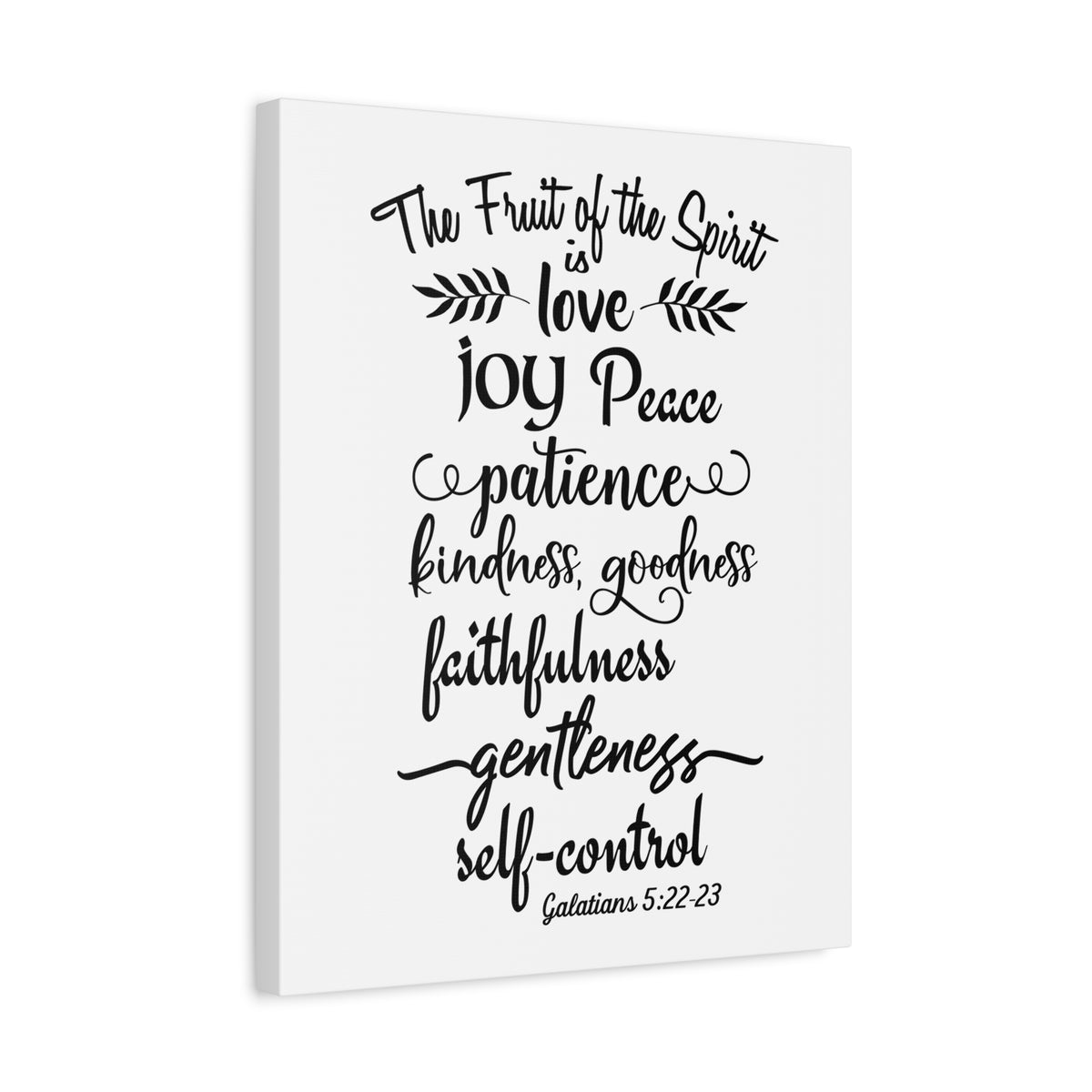 Scripture Canvas Fruit Of The Spirit Galatians 5:22-23 Christian Wall Art Bible Verse Print Ready to Hang