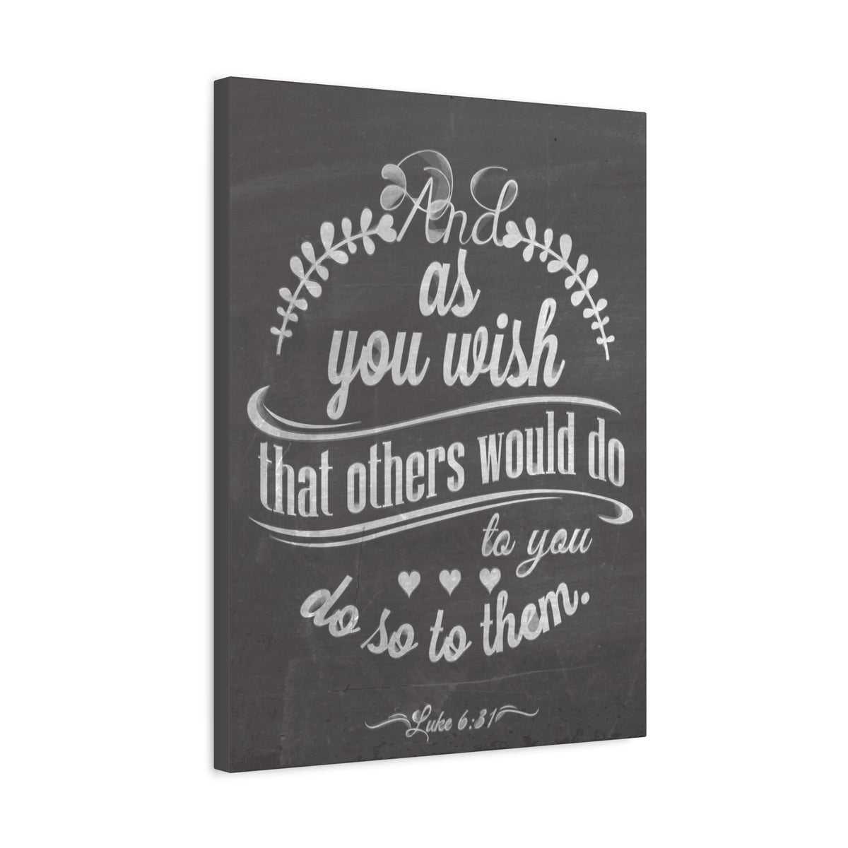 Scripture Canvas And As You Wish Luke 6:31 Christian Wall Art Bible Verse Print Ready To Hang