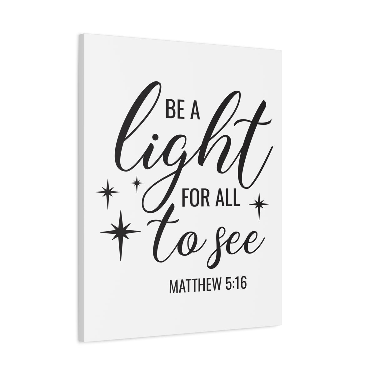 Scripture Canvas Be A Light Matthew 5:16 Christian Wall Art Bible Verse Print Ready to Hang