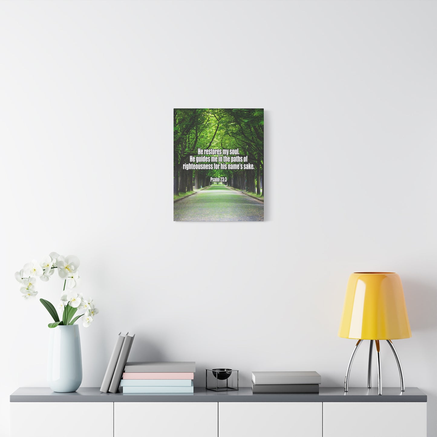 Bible Verse Canvas You Restore My Soul Psalm 23:3 Wall Art Christian Home Decor