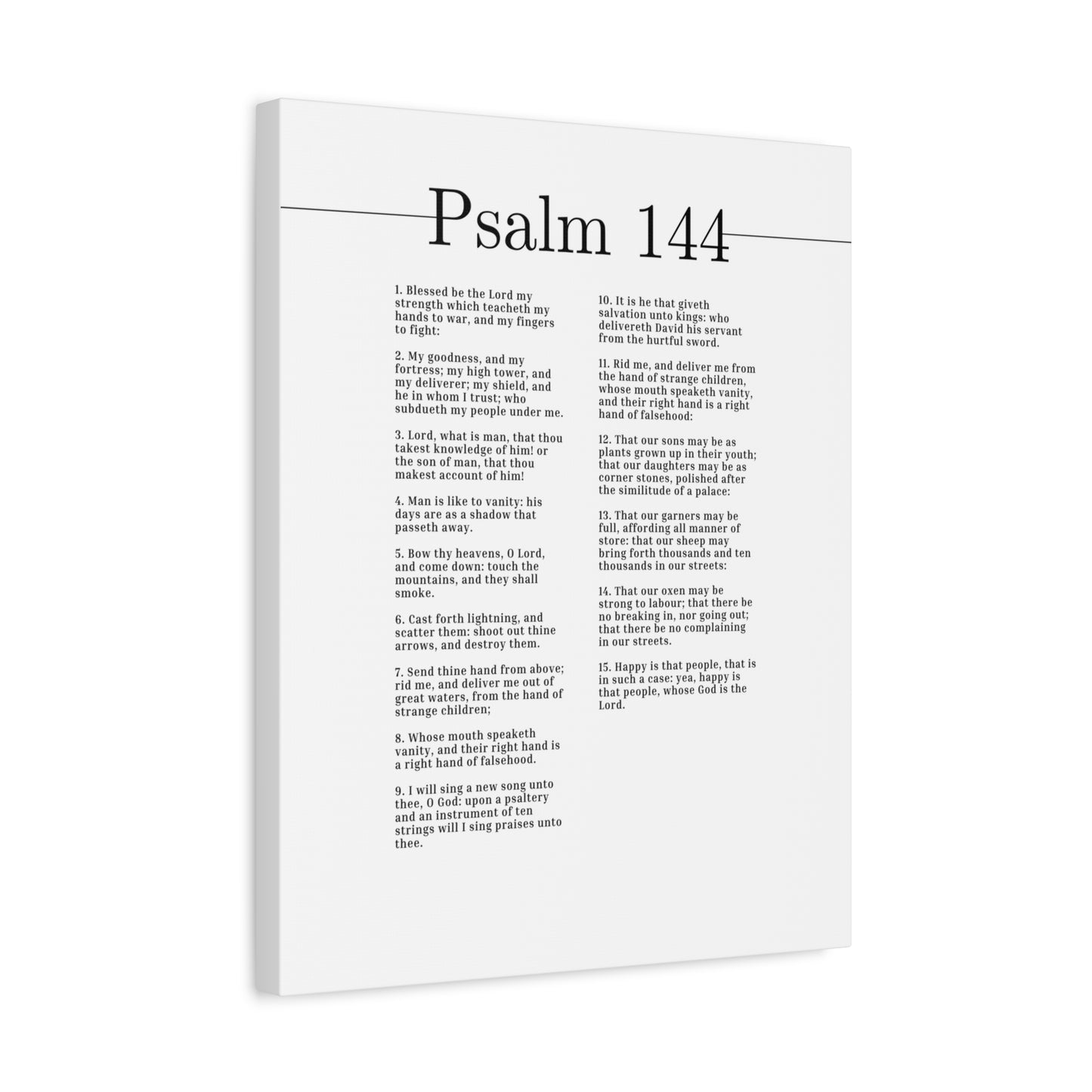 Scripture Canvas Blessed Be The Lord Psalm 144 Christian Wall Art Bible Verse Print Ready to Hang