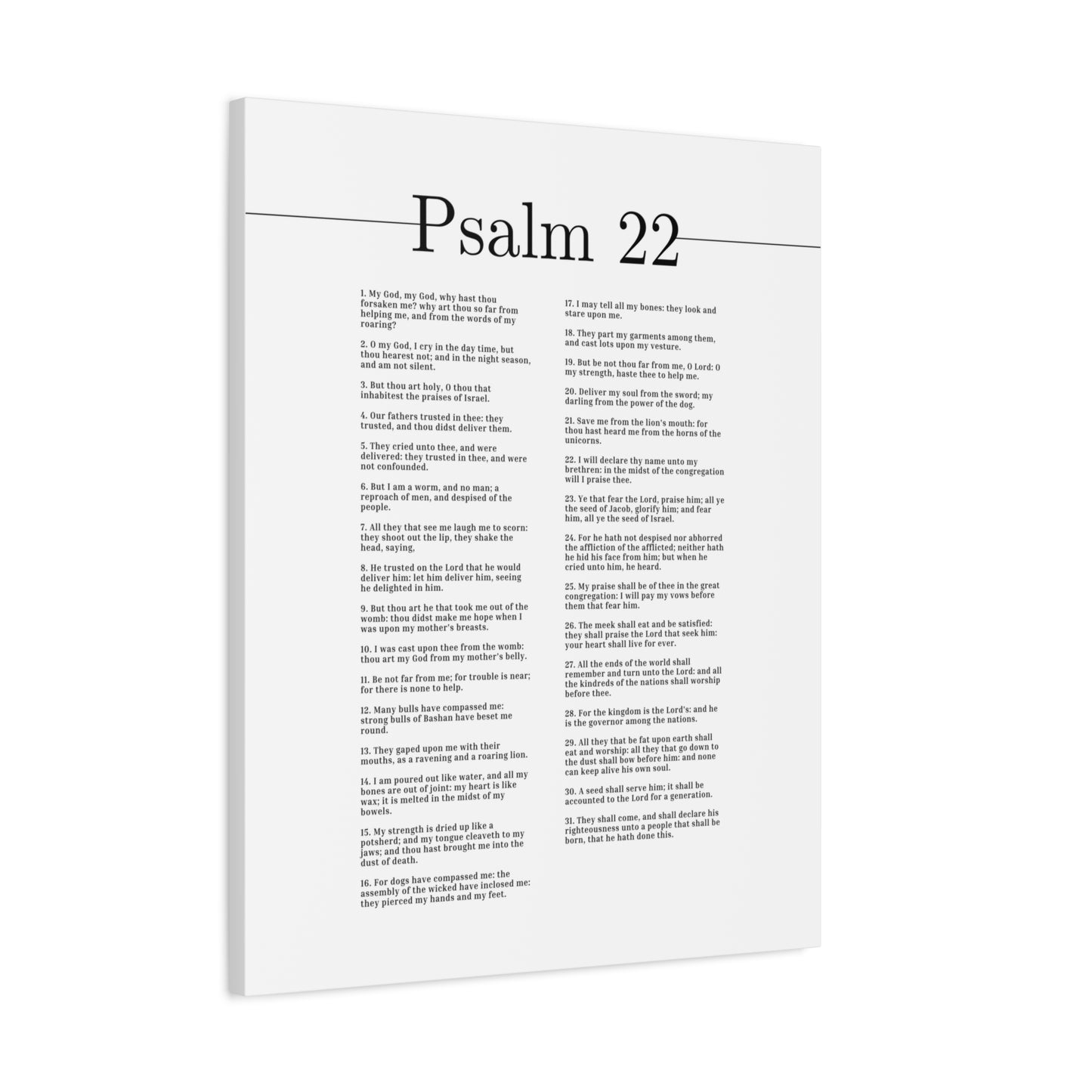 Scripture Canvas Glorify Him Psalm 22 Christian Wall Art Bible Verse Print Ready to Hang