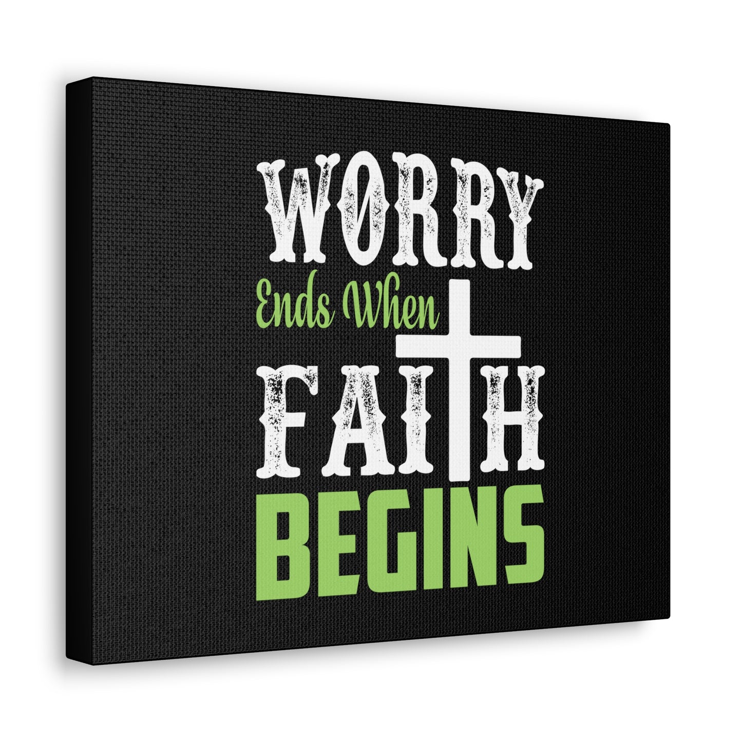 Worry Ends When Faith Begins 1 Peter 5:7 Christian Wall Art Bible Verse Print Ready to Hang