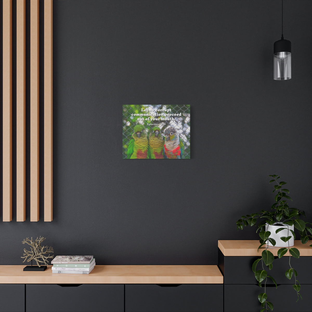 Scripture Canvas Minister Grace Ephesians 4:29 Christian Wall Art Bible Verse Print Ready to Hang